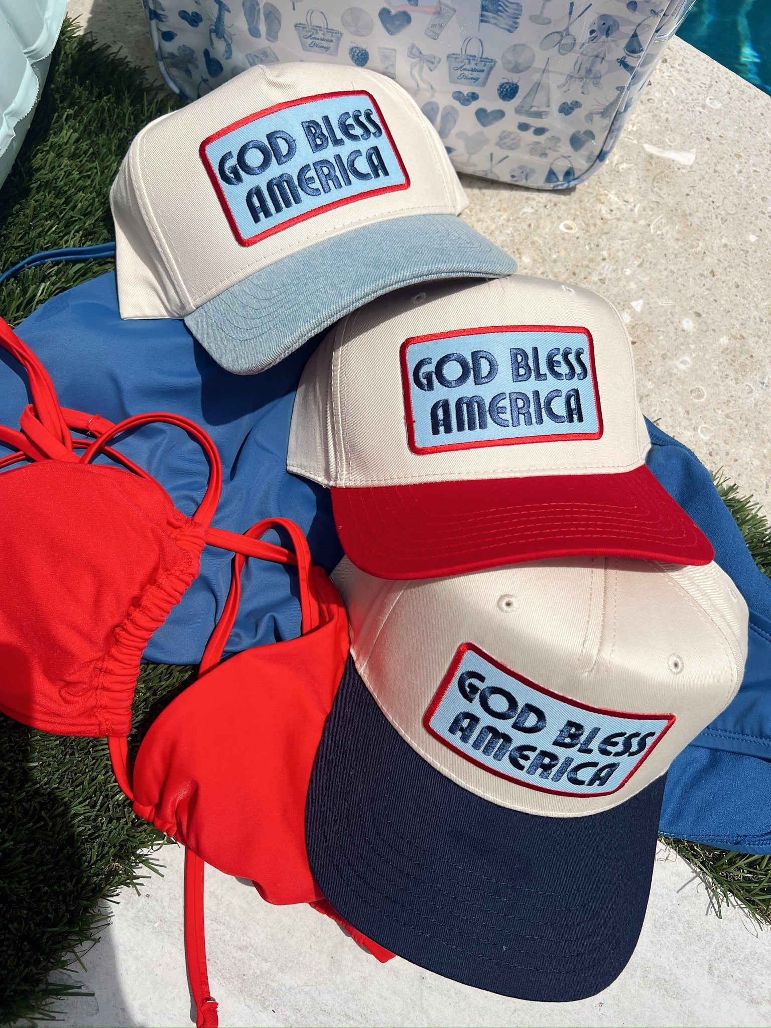 KenzKustomz God Bless America - Vintage Trucker Hat