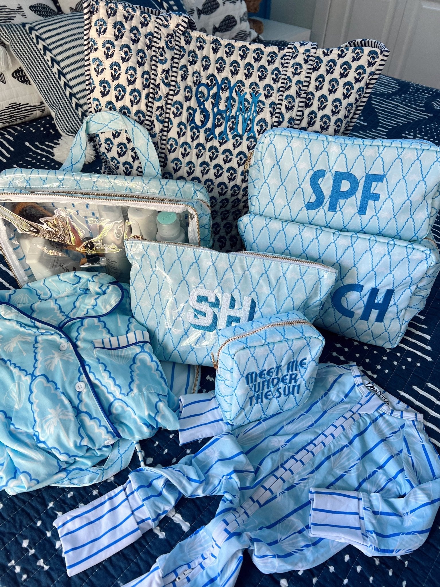 KenzKustomz SPF - Blue Palms Large Bag