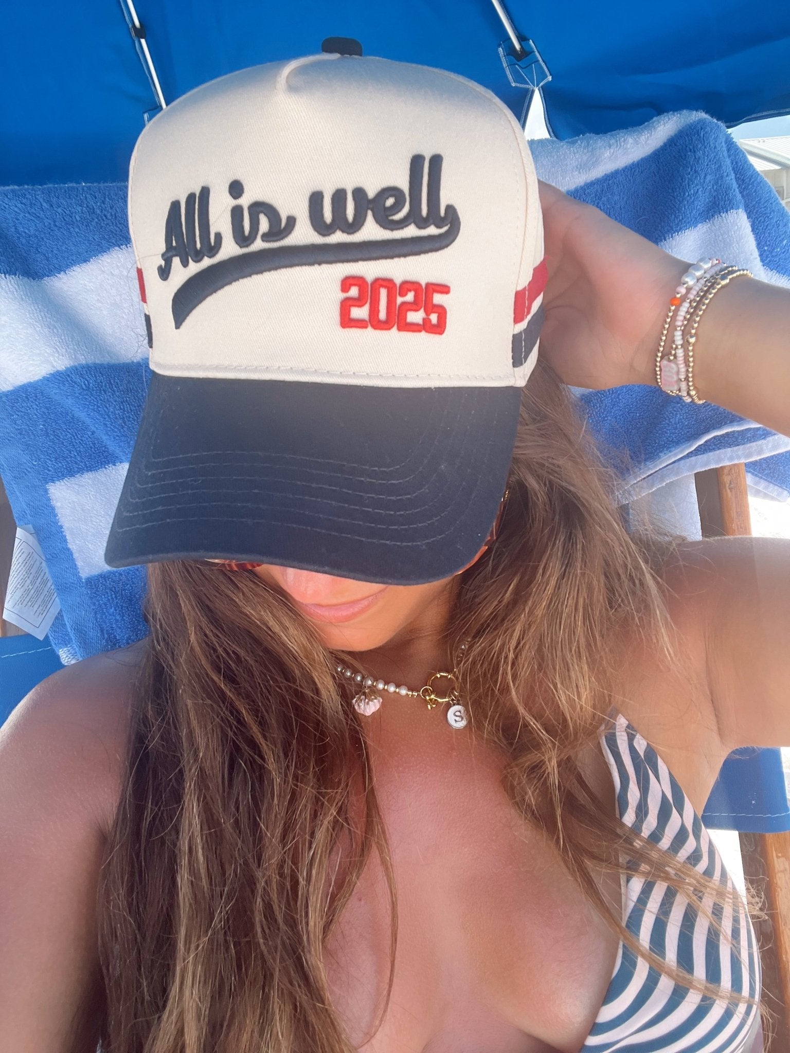 KenzKustomz All is Well - Navy Vintage Trucker Hat