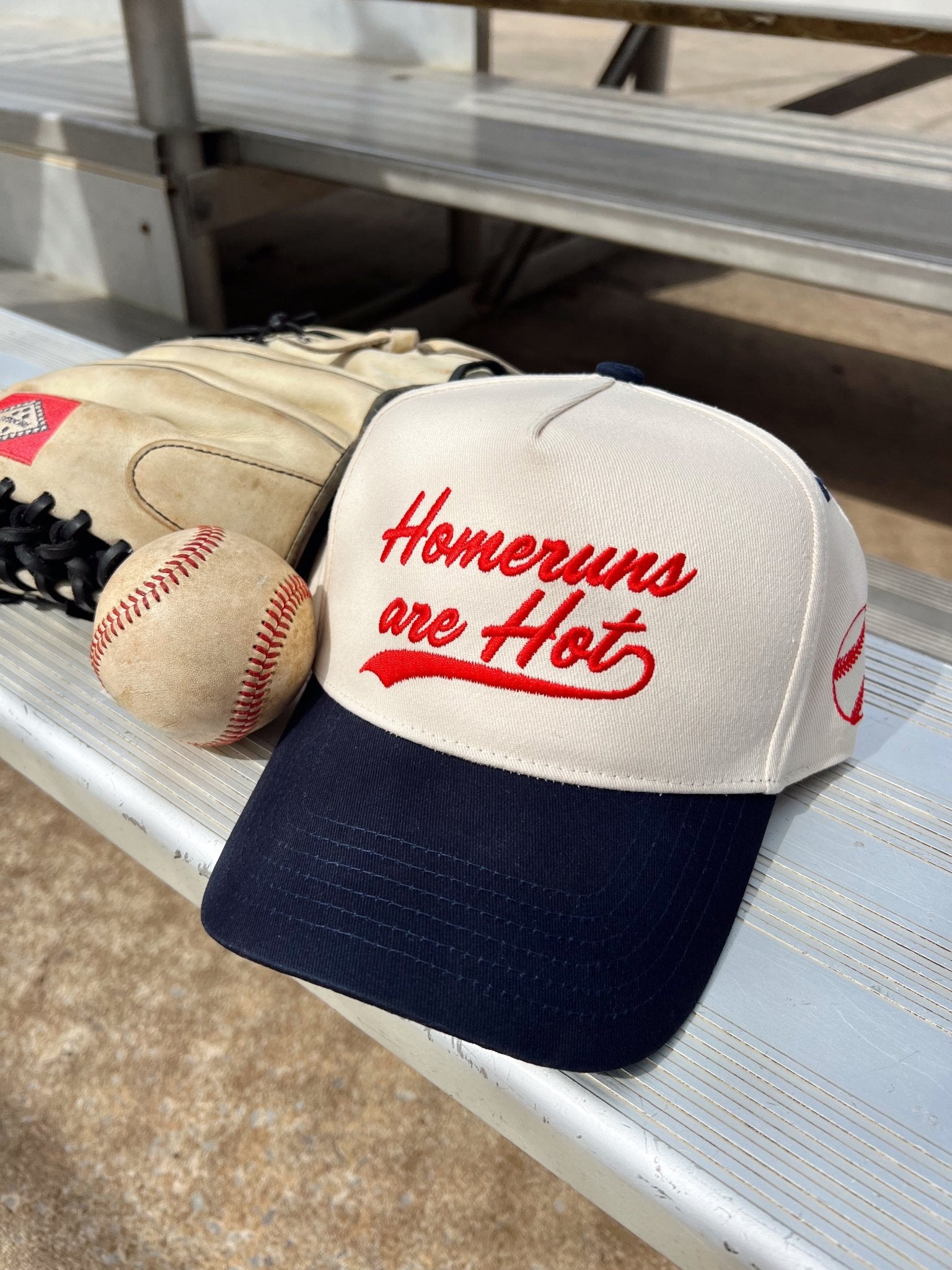 KenzKustomz Homeruns are Hot - Navy Vintage Trucker Hat