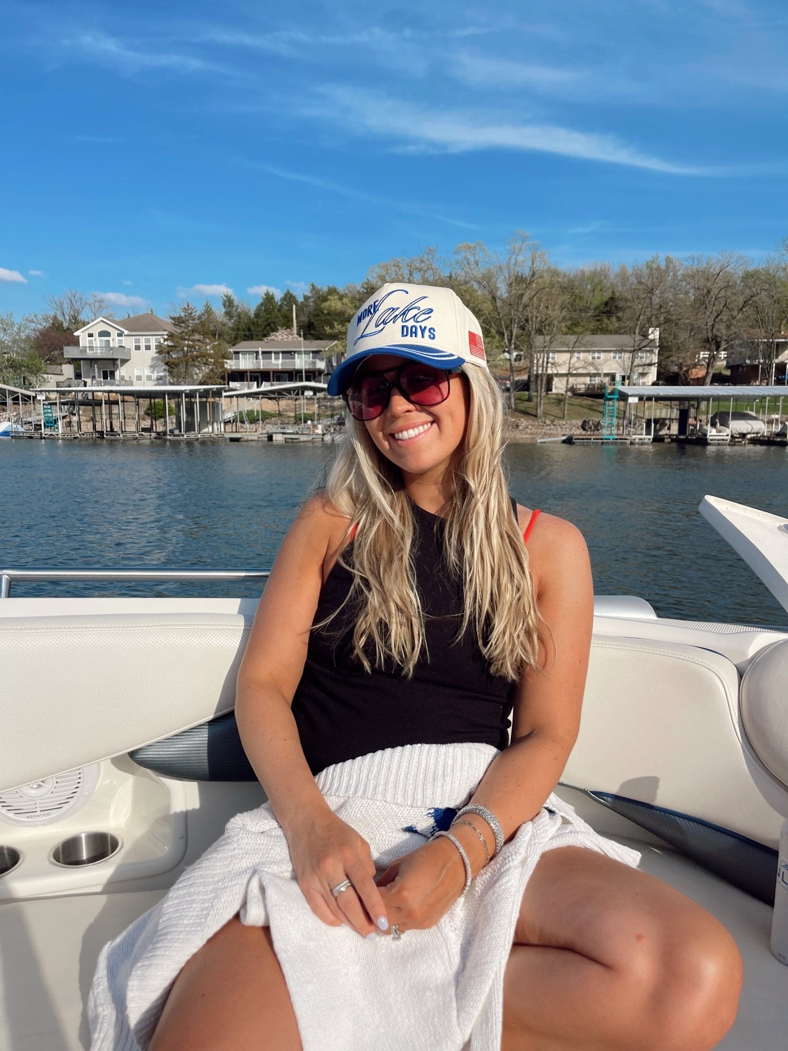 KenzKustomz More Lake Days - Royal Blue Vintage Trucker Hat