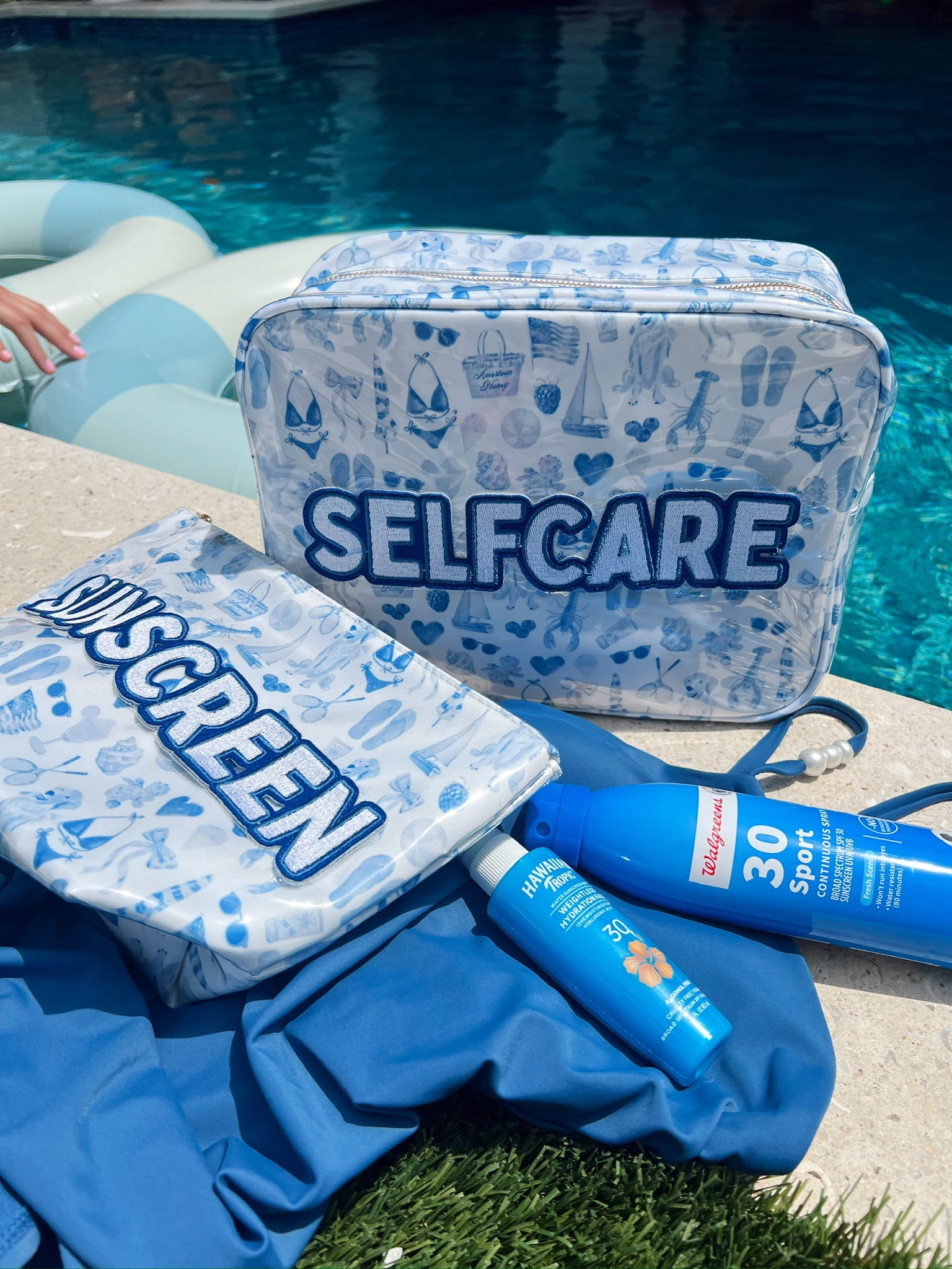 KenzKustomz Self Care - Blue Americana Clear Coat XL Bag