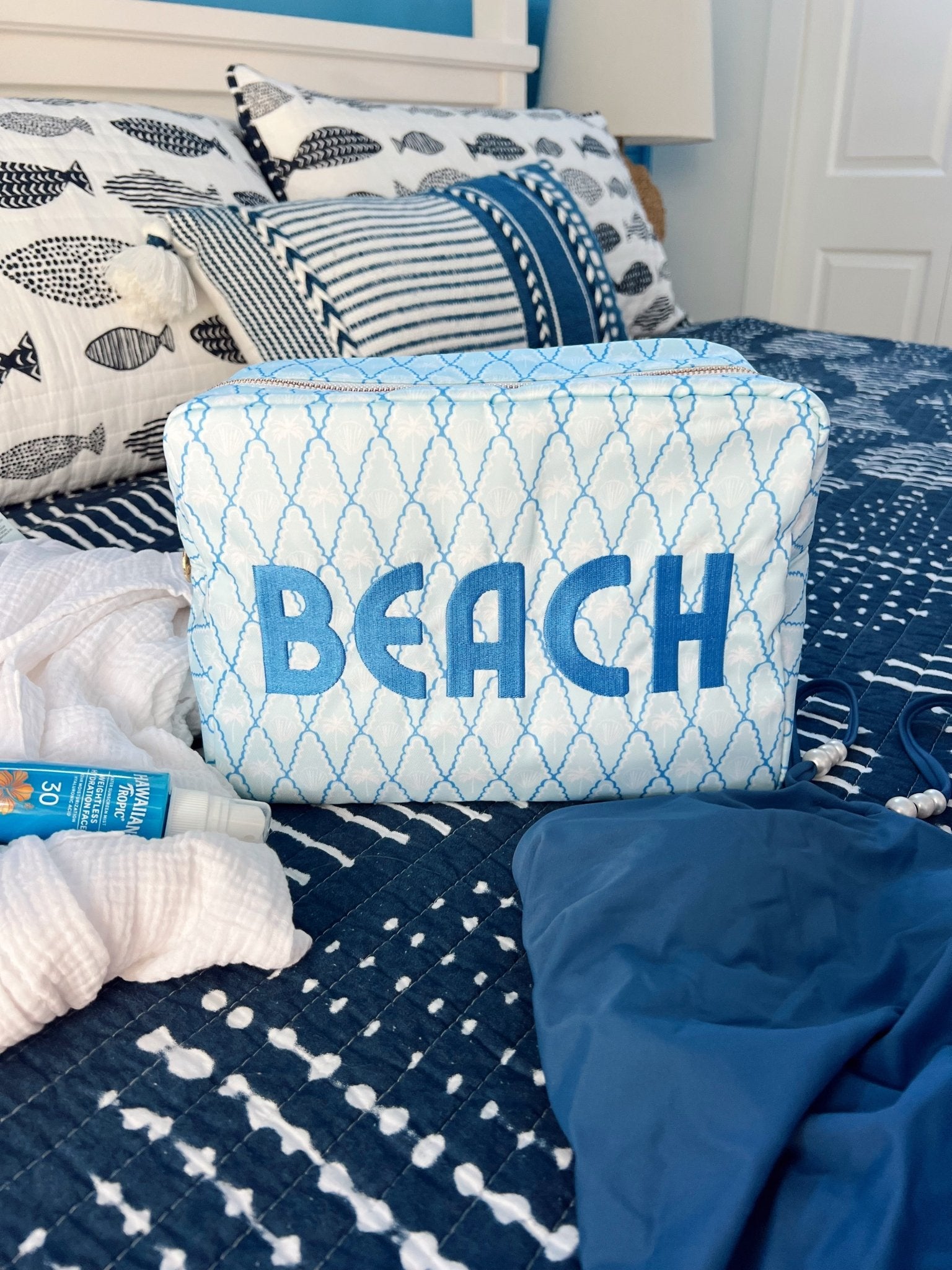 KenzKustomz Beach - Blue Palms XL Bag