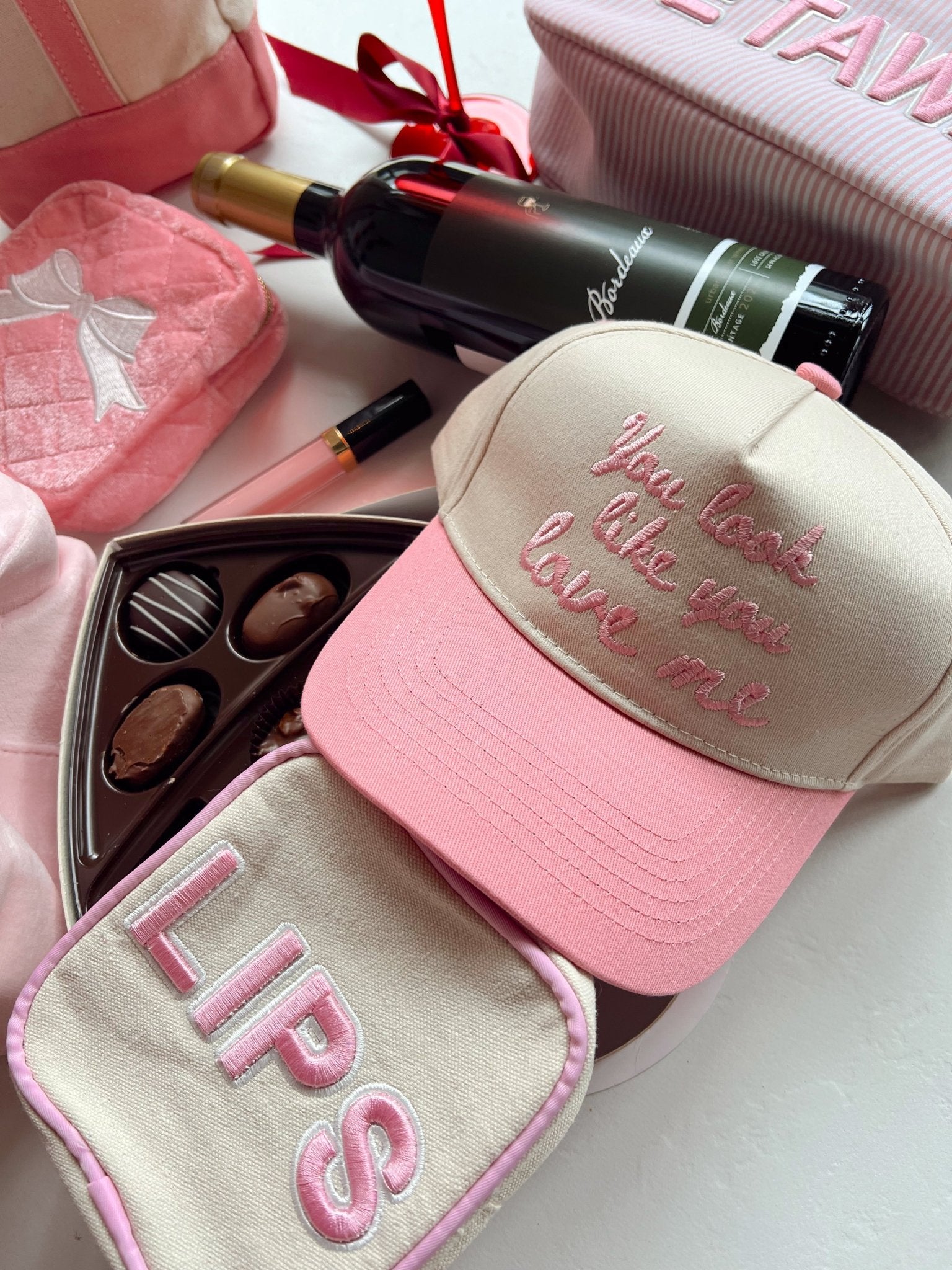 KenzKustomz You Look Like You Love Me - Pink Vintage Trucker Hat