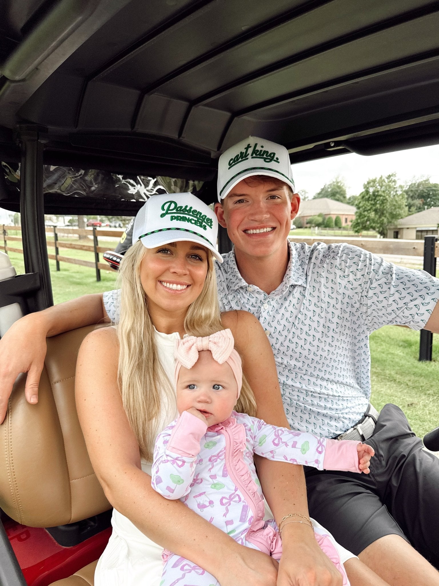 KenzKustomz Couples Golf Hat - White Vintage Trucker Hat