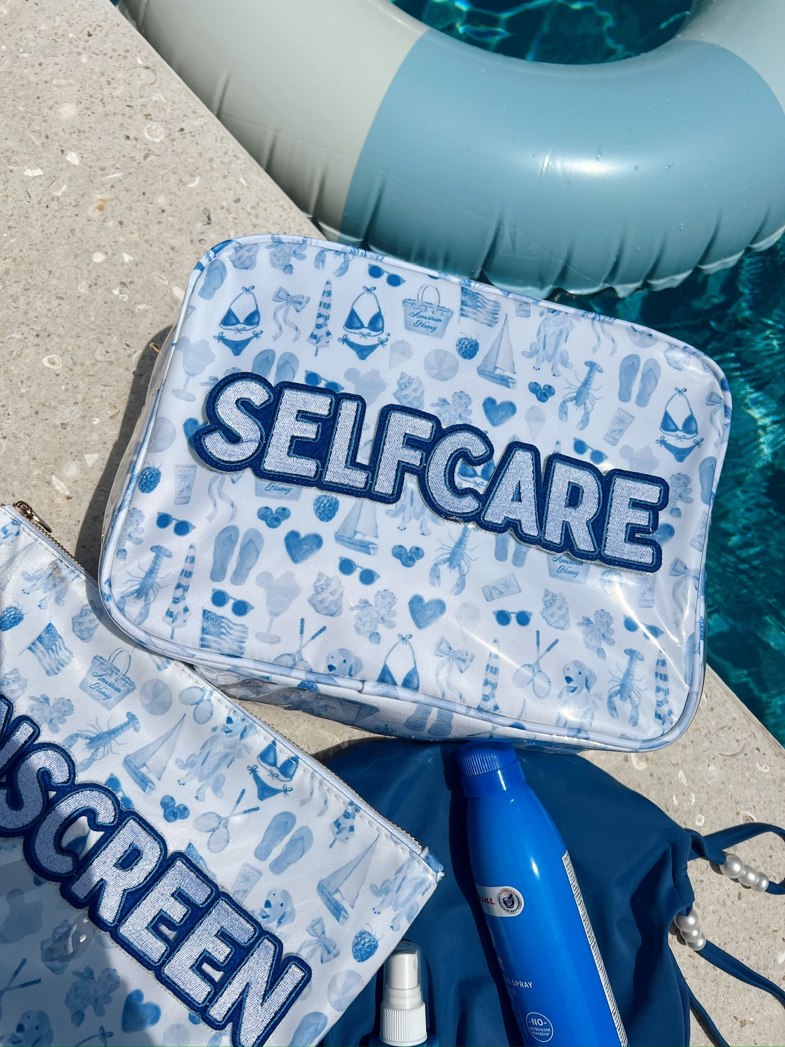 KenzKustomz Self Care - Blue Americana Clear Coat XL Bag