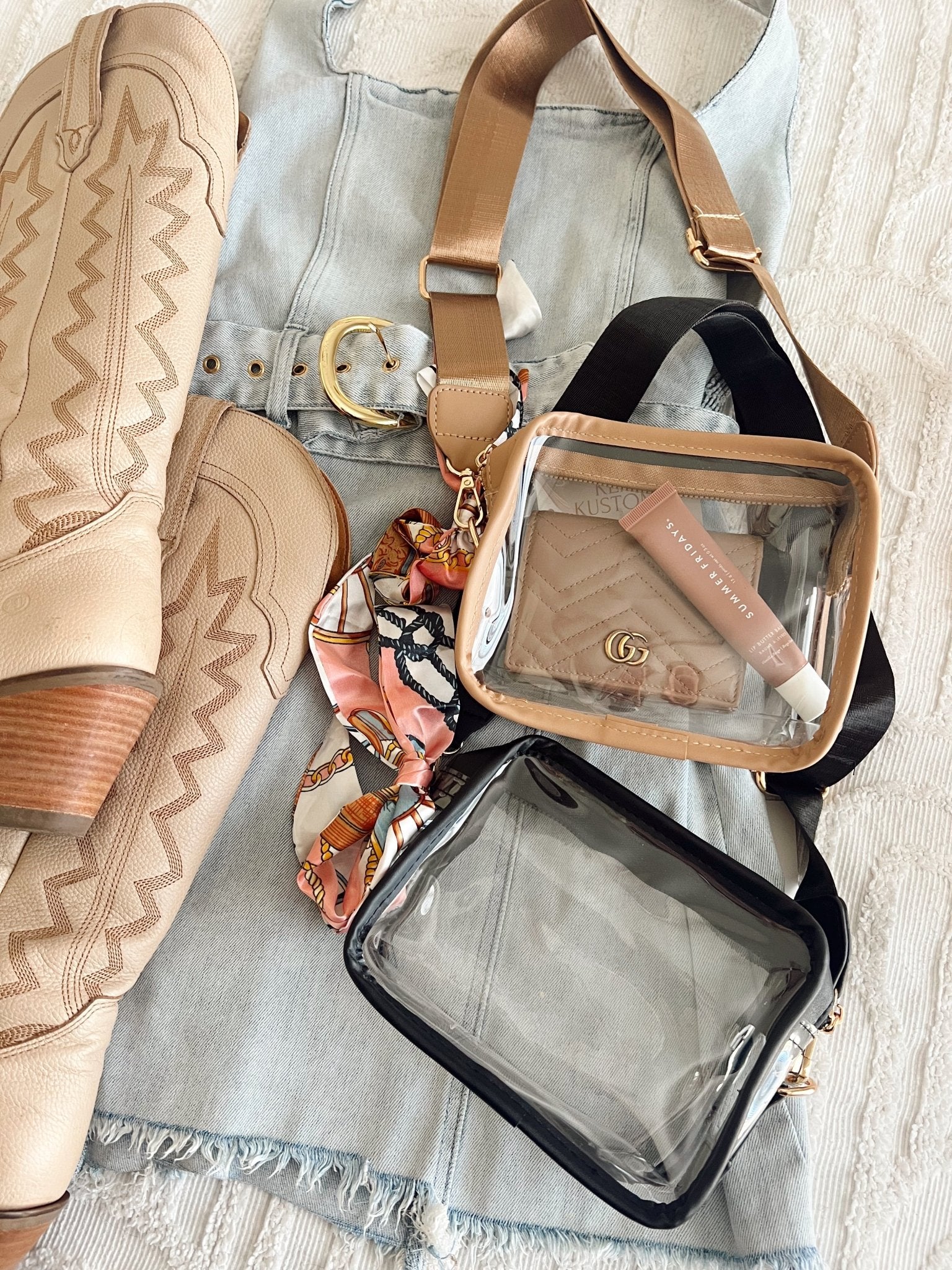 KenzKustomz Clear Gameday + Concert Purse - READY TO SHIP