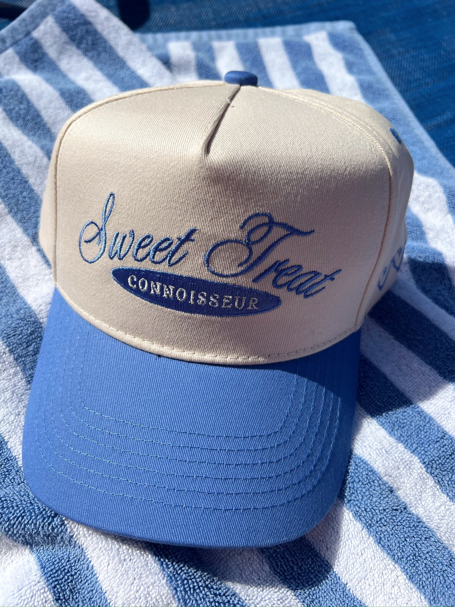 KenzKustomz Sweet Treat Connoisseur - Periwinkle Vintage Trucker Hat