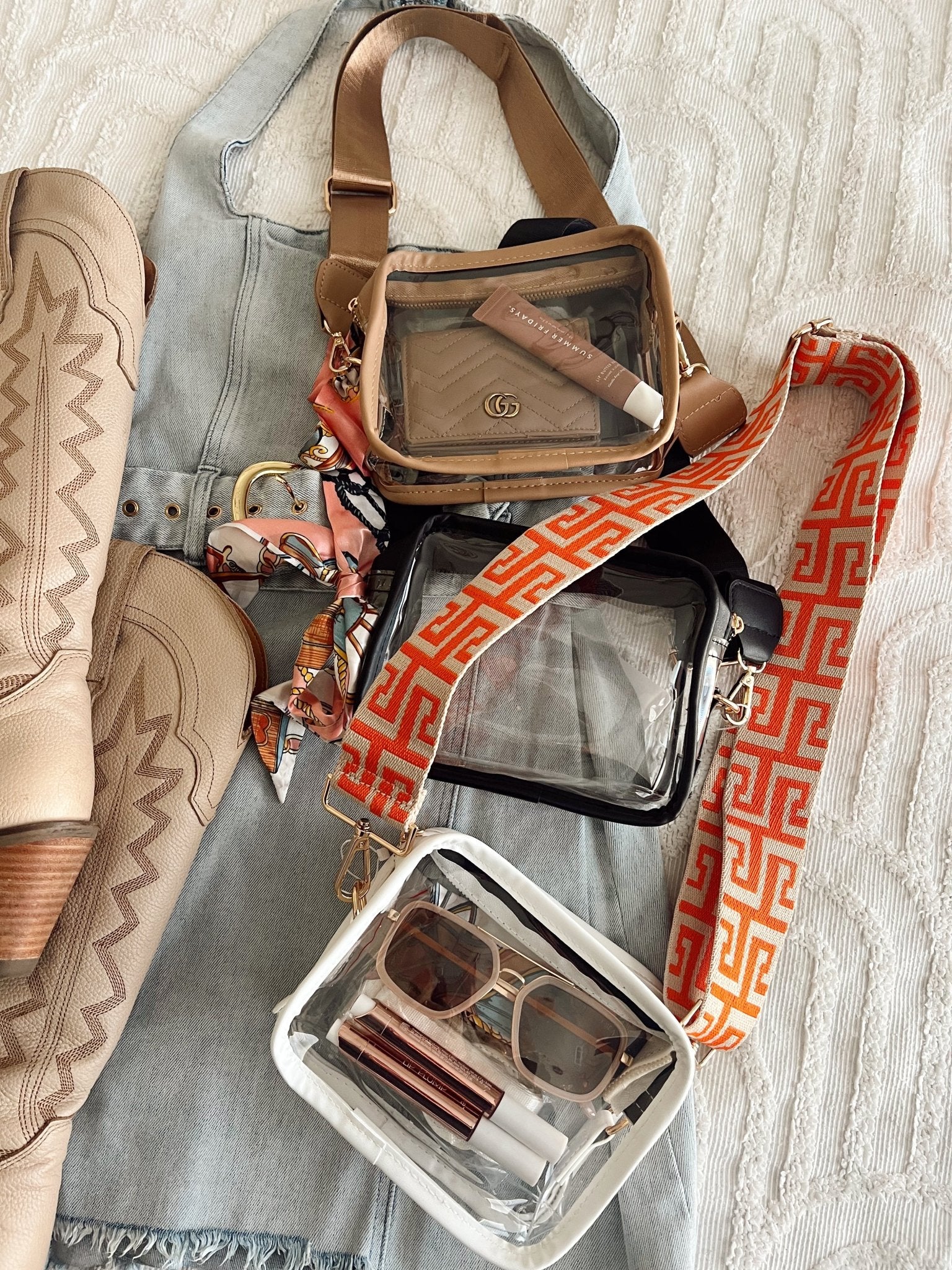 KenzKustomz Clear Gameday + Concert Purse - READY TO SHIP