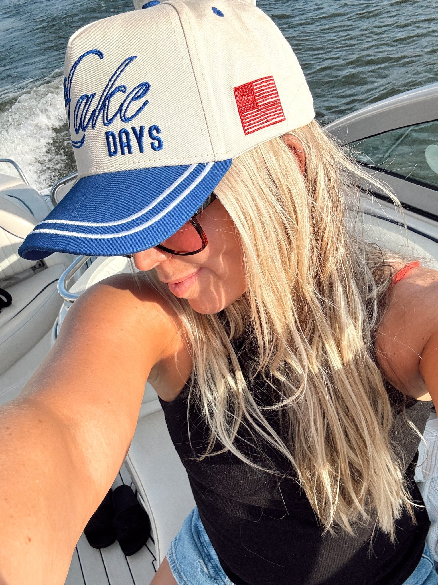 KenzKustomz More Lake Days - Royal Blue Vintage Trucker Hat