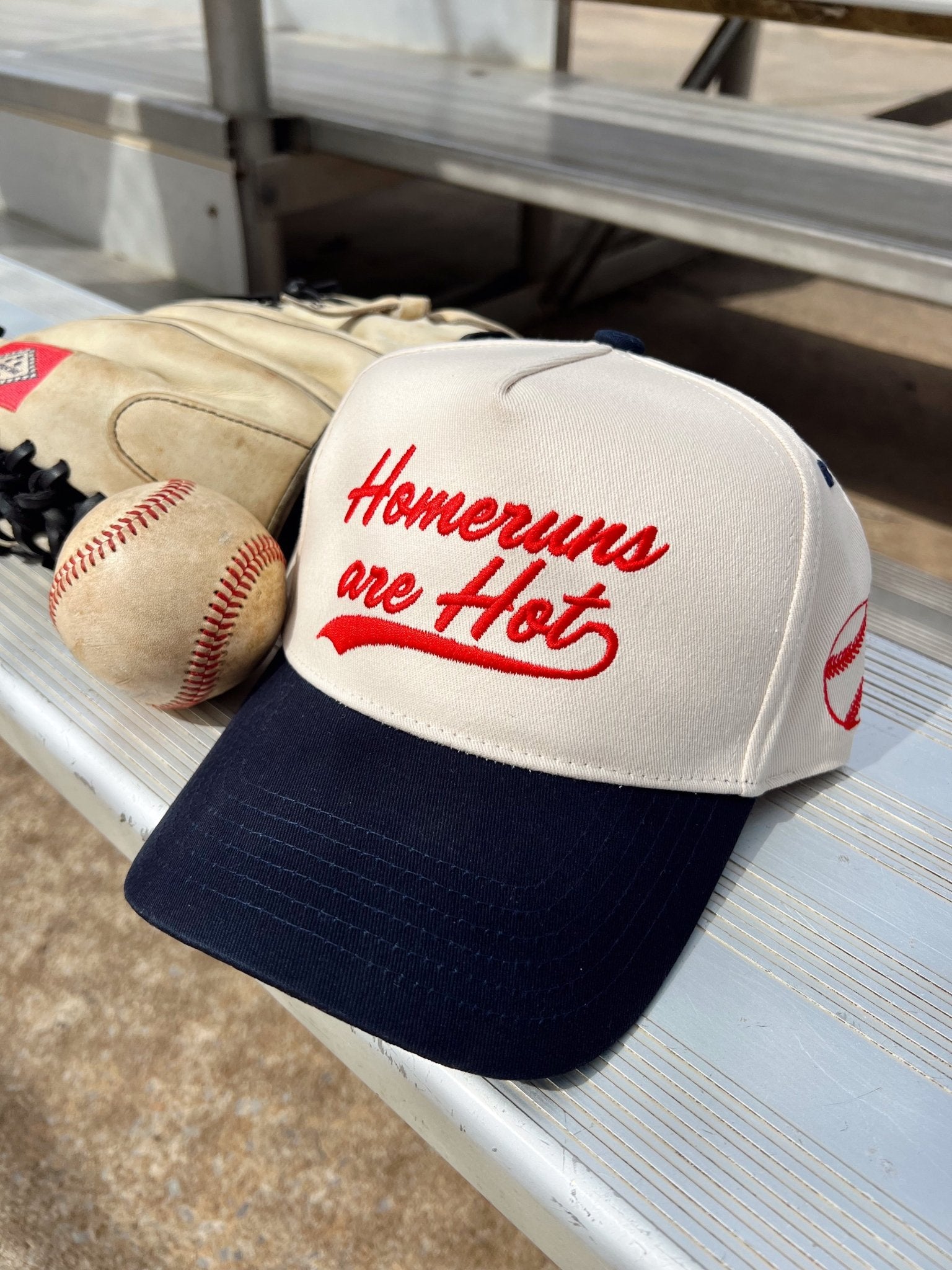 KenzKustomz Homeruns are Hot - Navy Vintage Trucker Hat