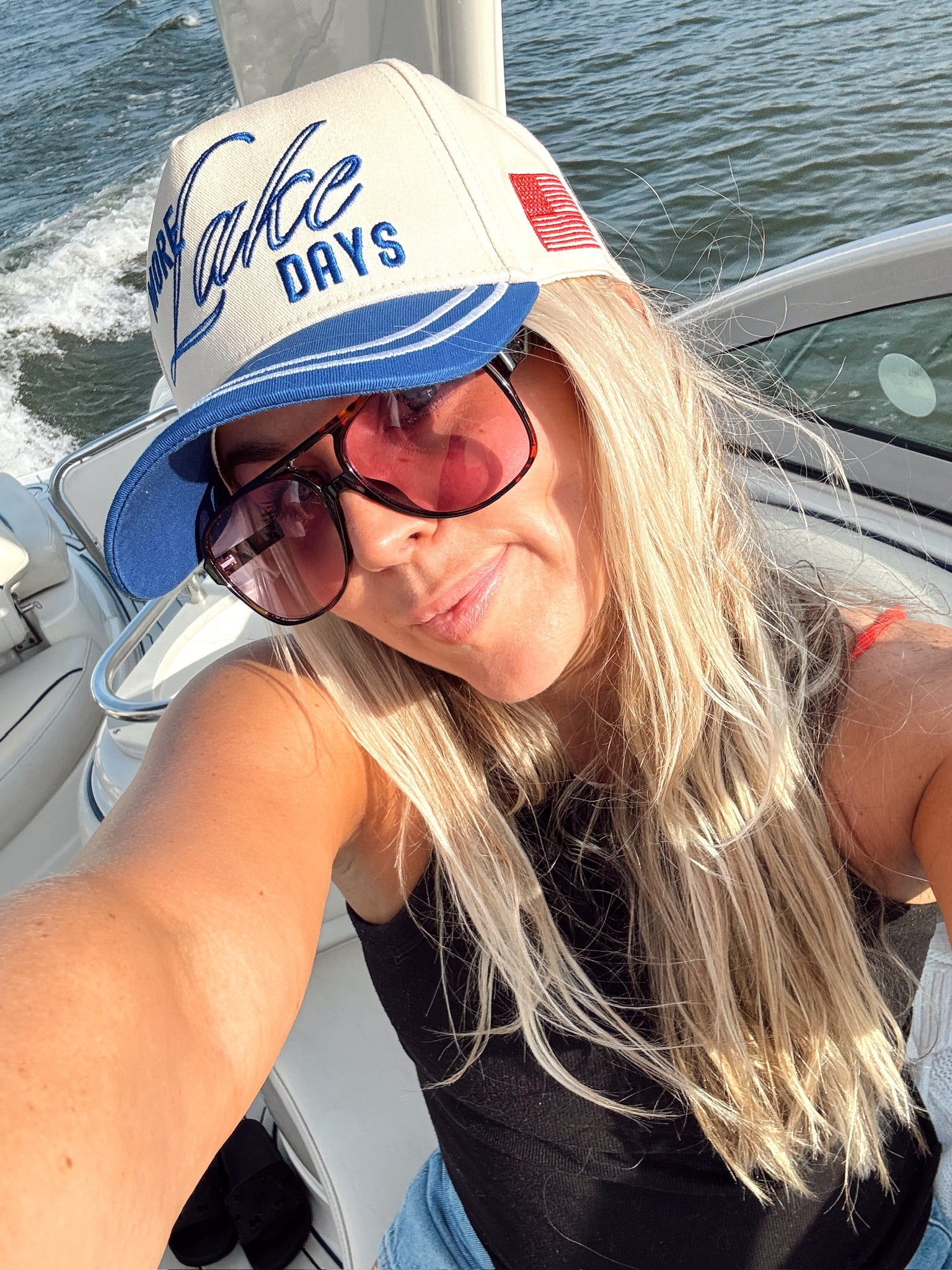 KenzKustomz More Lake Days - Royal Blue Vintage Trucker Hat