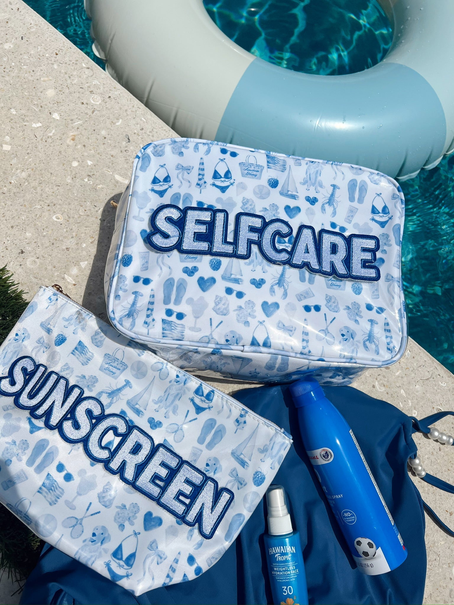 KenzKustomz Self Care - Blue Americana Clear Coat XL Bag