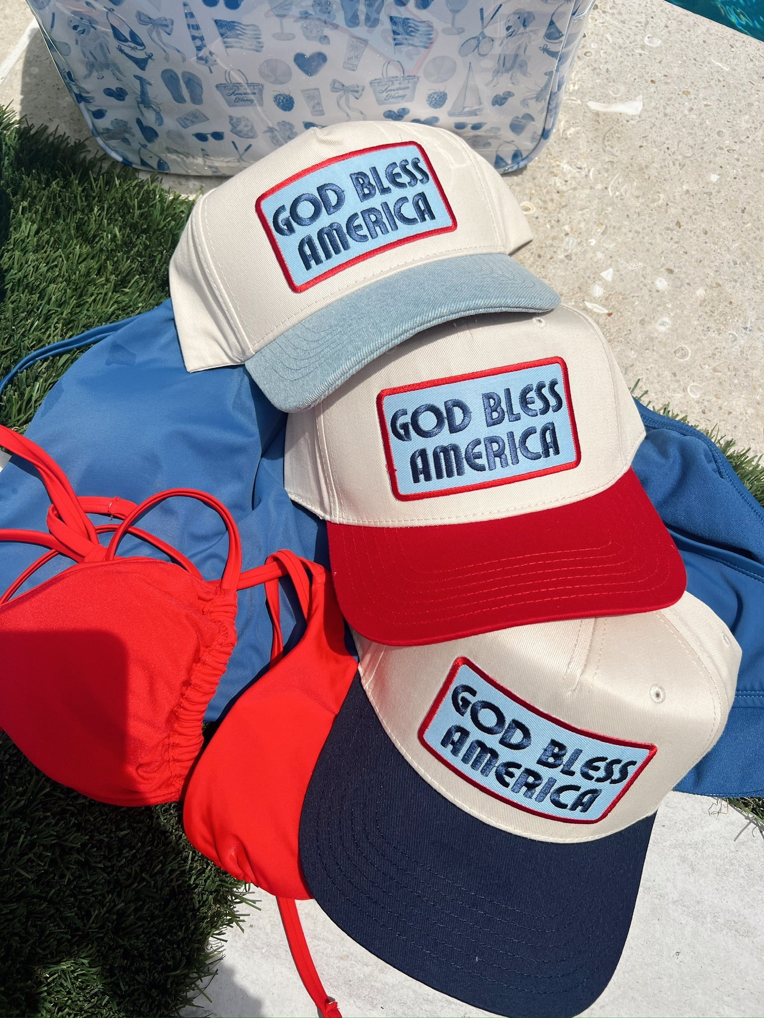 KenzKustomz God Bless America - Vintage Trucker Hat
