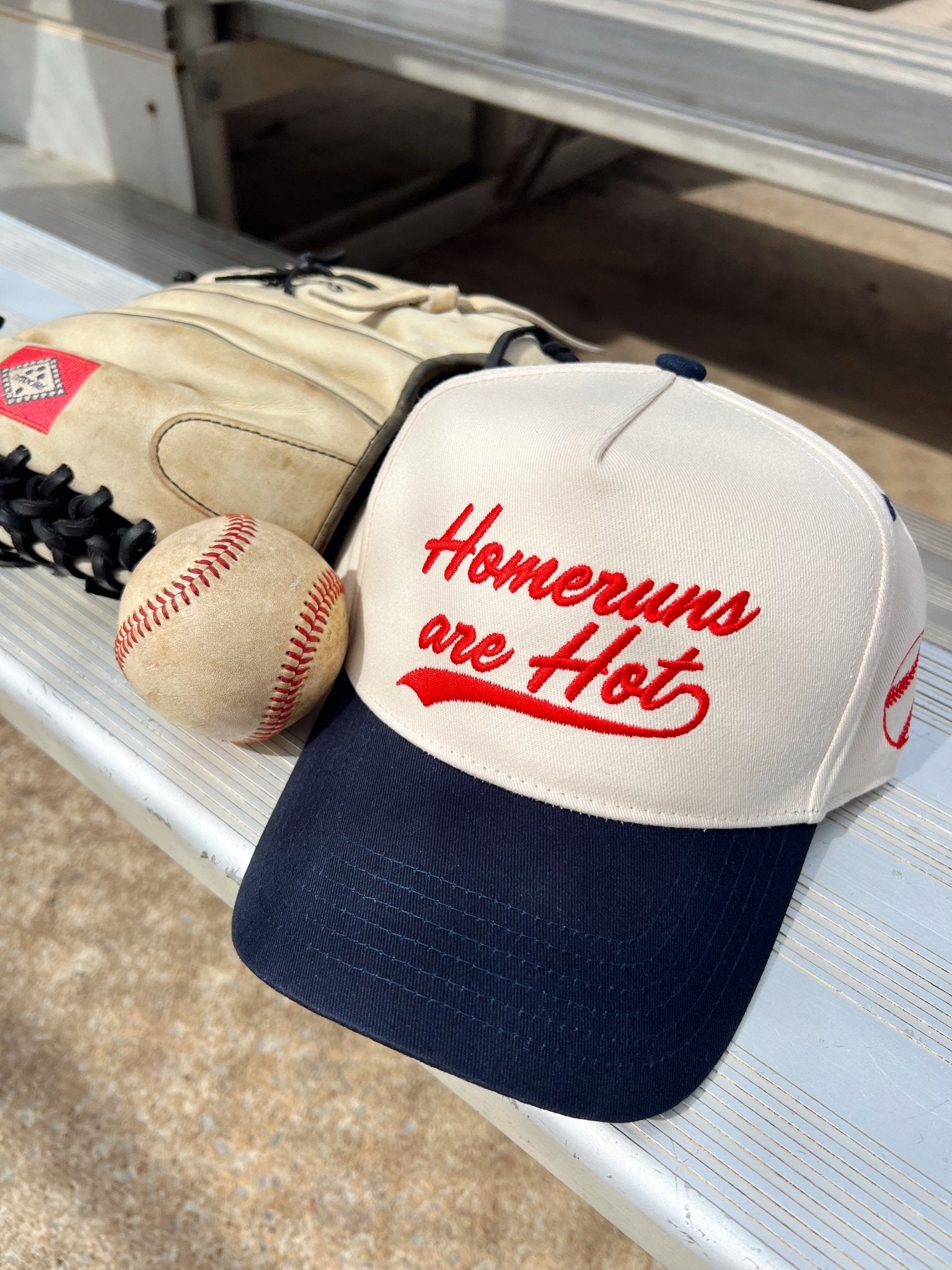 KenzKustomz Homeruns are Hot - Navy Vintage Trucker Hat