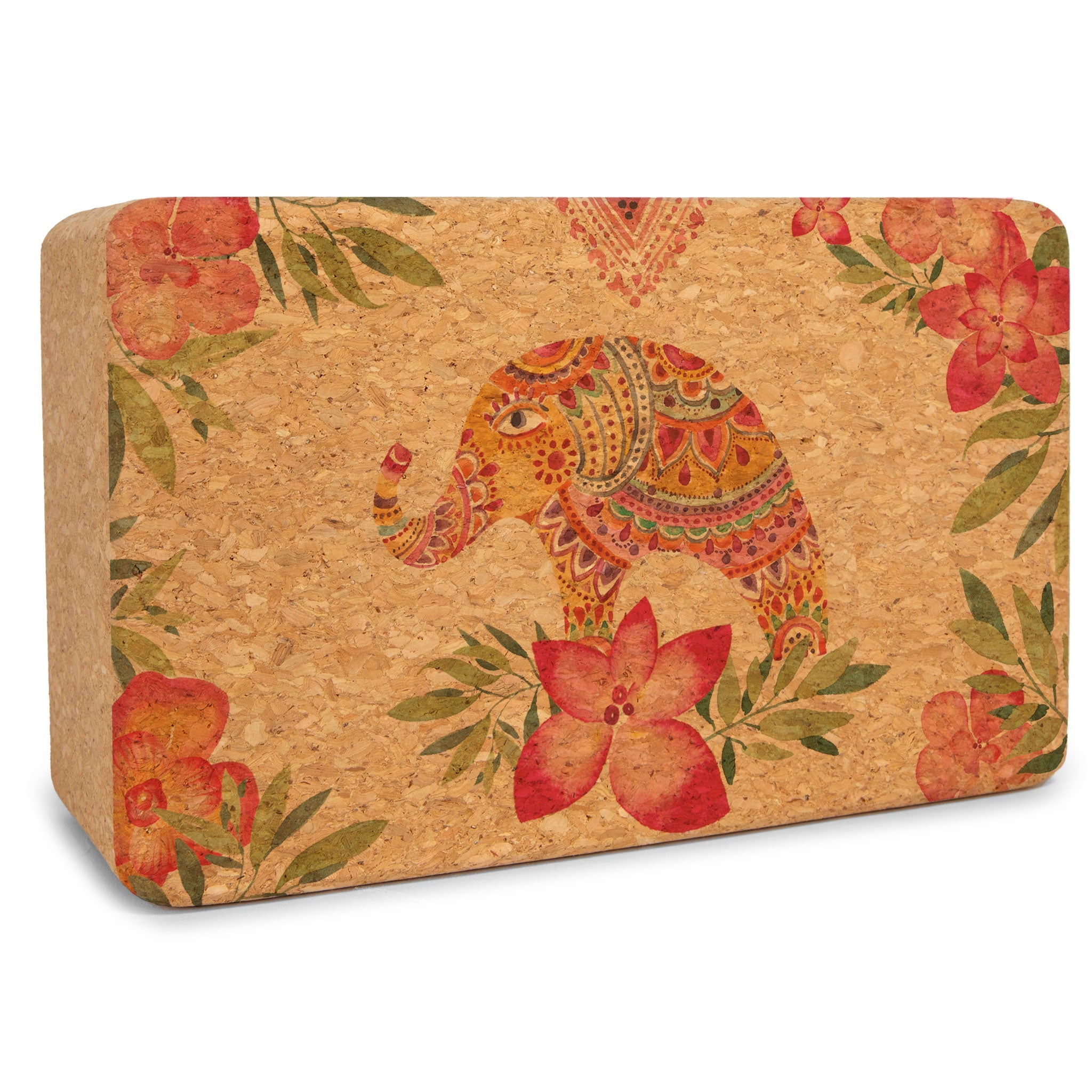 Yoloha Yoga Tropical Vibes Cork Yoga Block