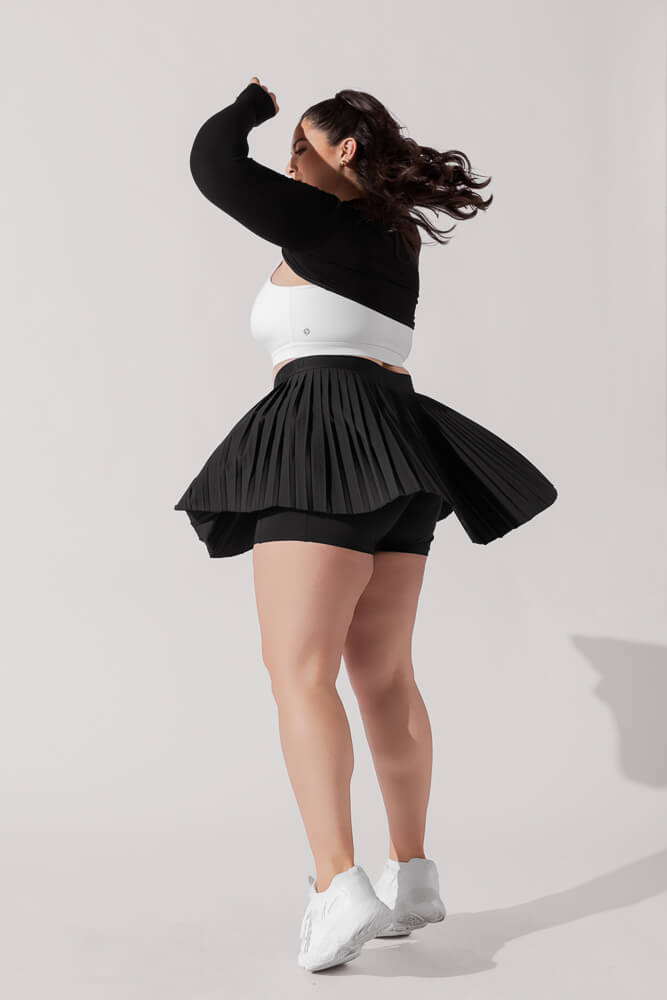 POPFLEX® Ace ‘em Pleated Skort - Black