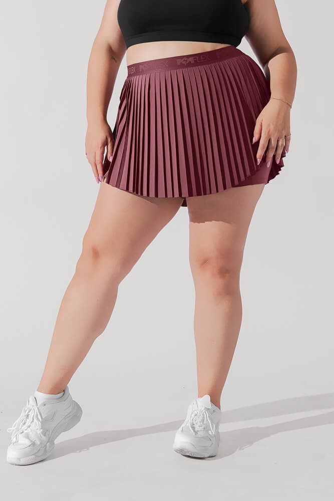POPFLEX® Ace ‘em Pleated Skort - Desert Rose