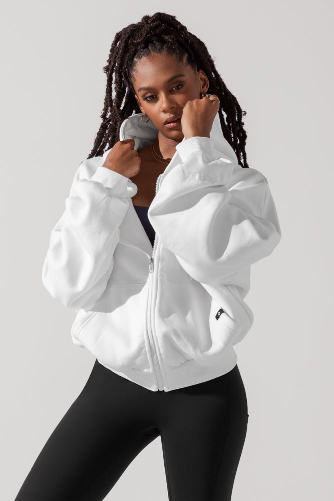 POPFLEX® Zip Cloud Hoodie - White