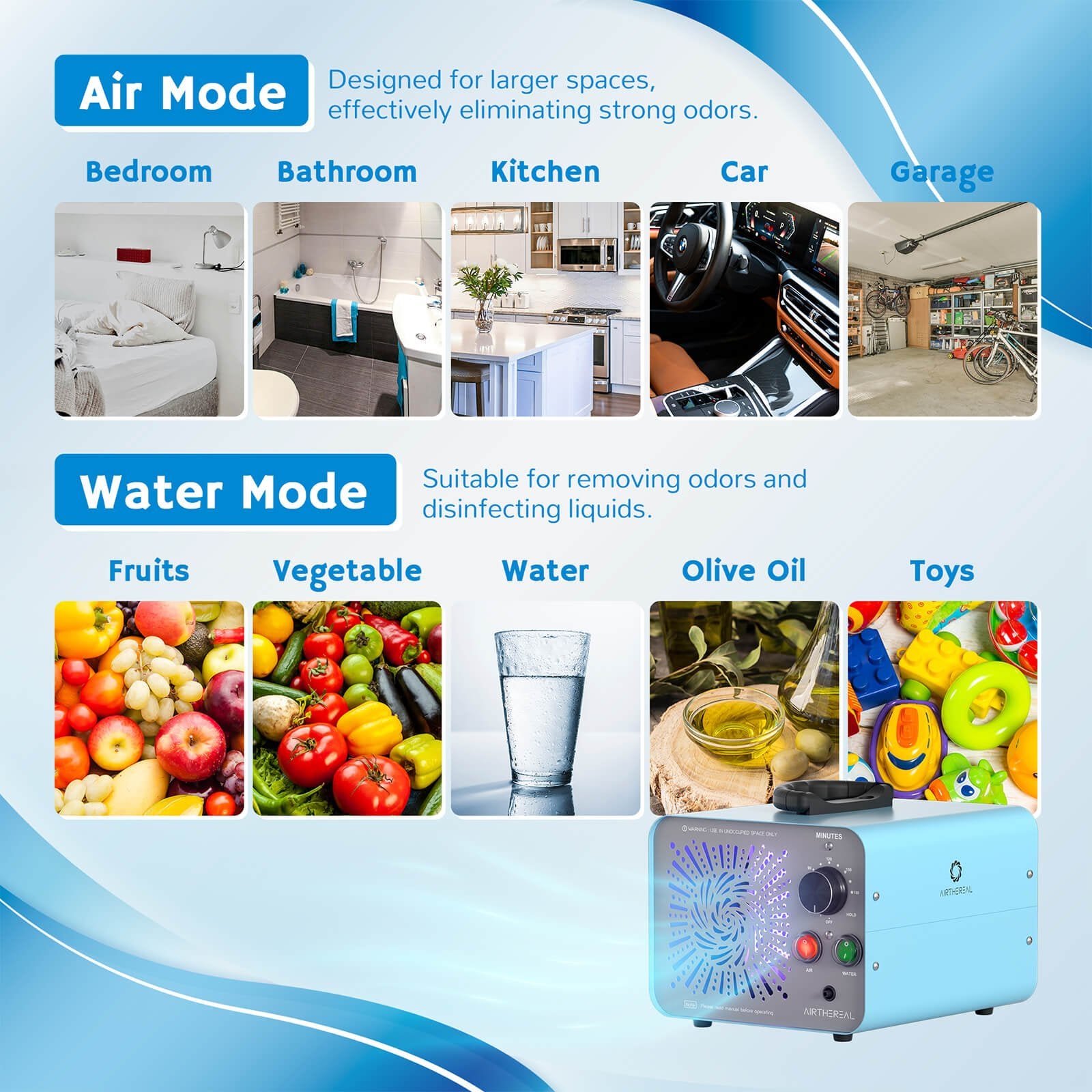 Airthereal MA25L Dual - Mode Ozone Generator for Air & Water