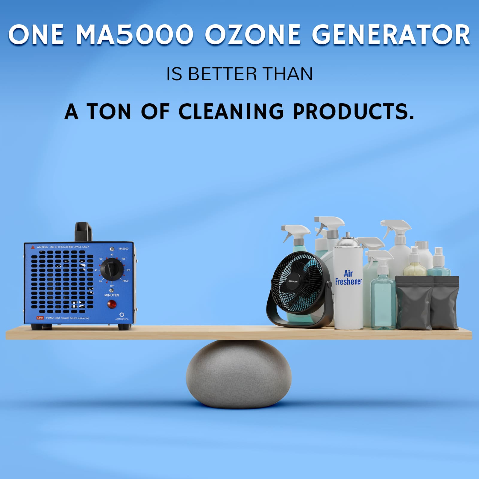 Airthereal MA5000 Ozone Generator, Replaceable Ozone Plate Option