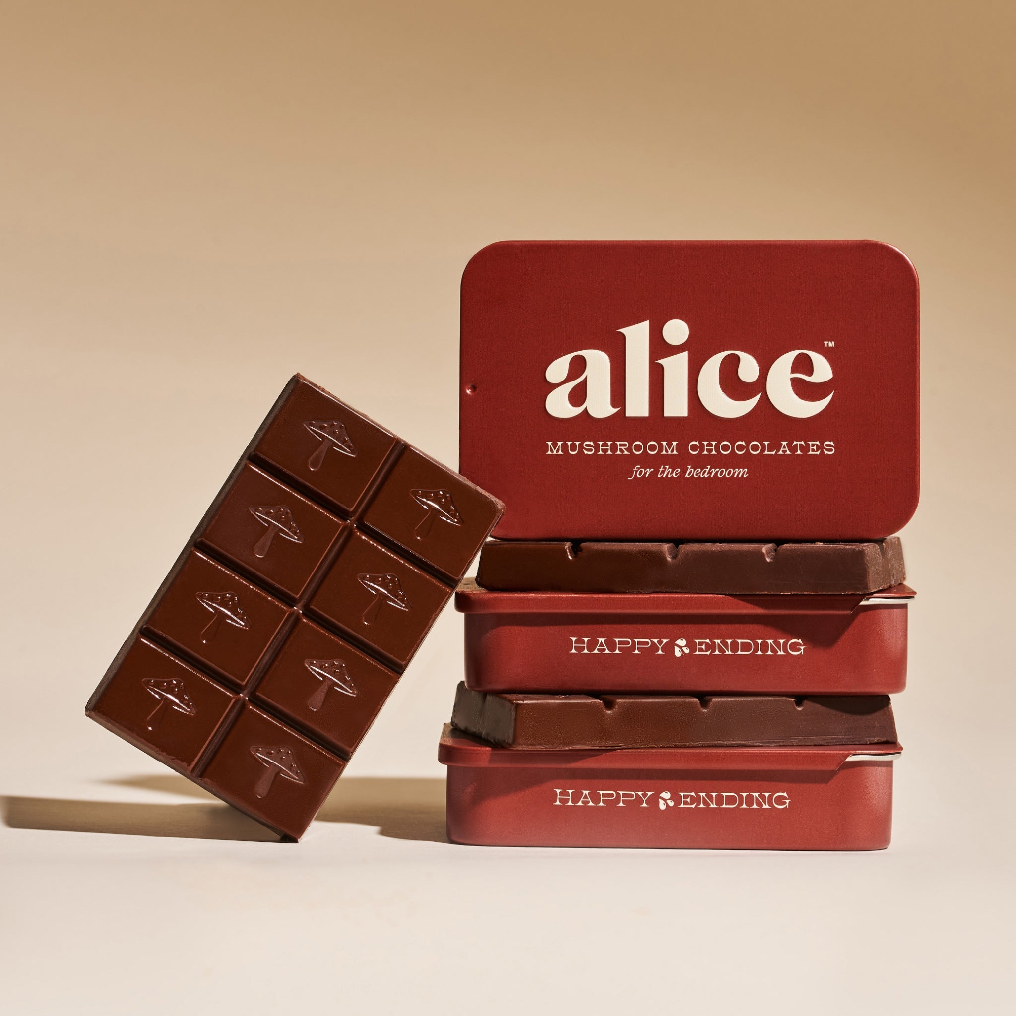 alice mushrooms Happy Ending Functional Mushroom Chocolates