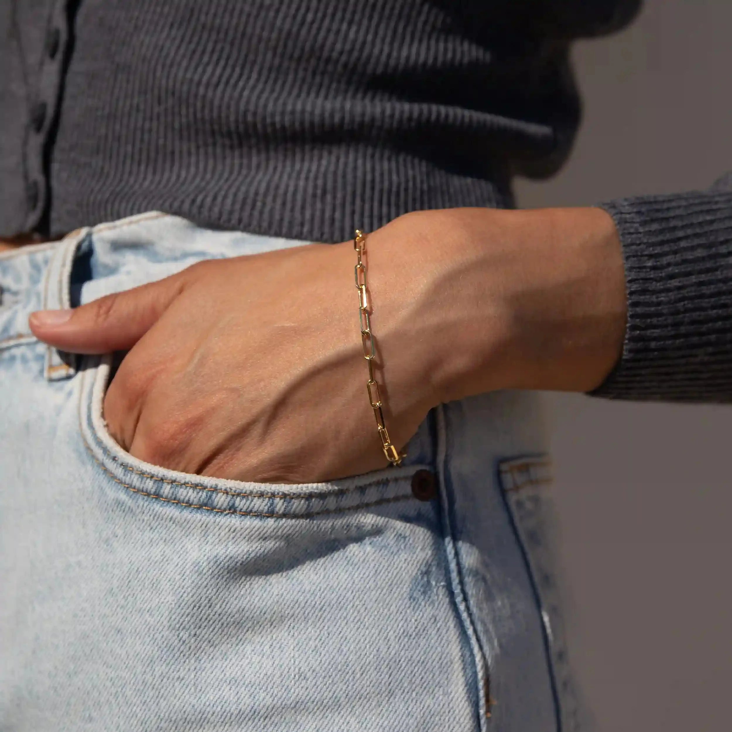 Awe Inspired Paperclip Chain Bracelet