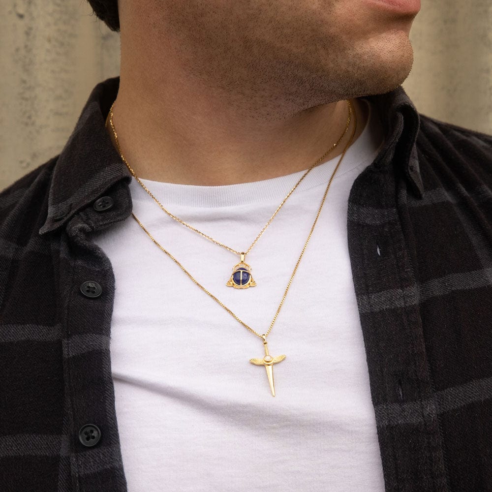 Awe Inspired Mini Flying Dagger Necklace