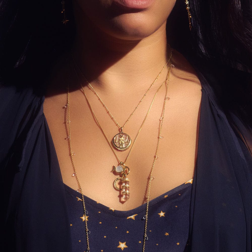 Awe Inspired Mini Triple Moon Necklace