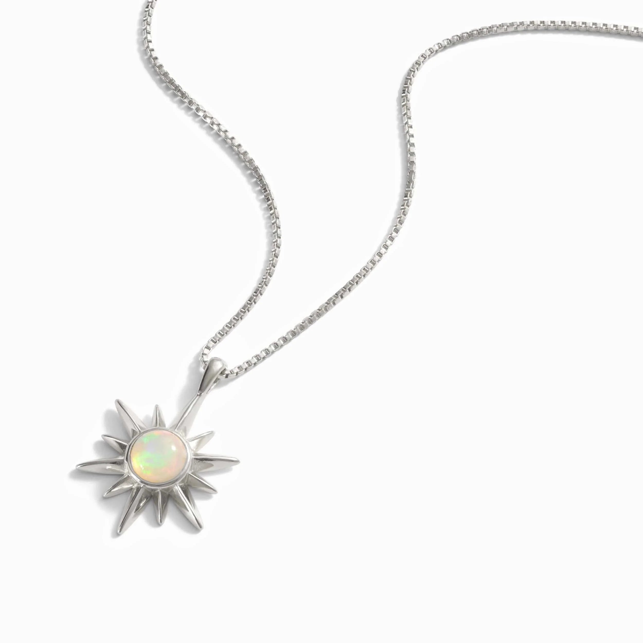 Awe Inspired Opal Sun Necklace