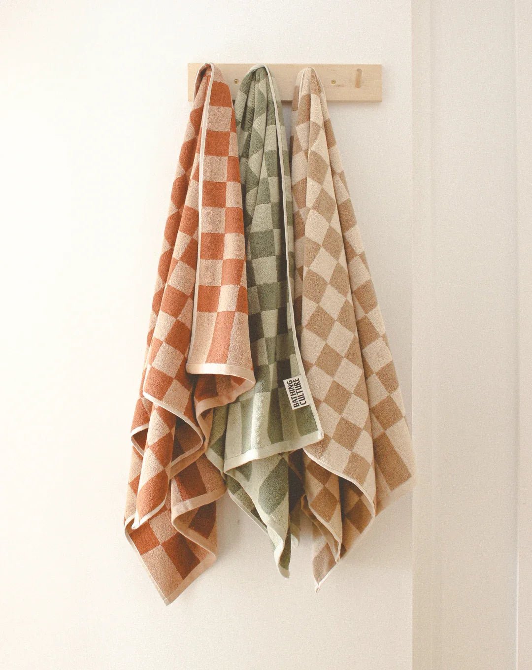 Bathing Culture Bathhouse Check Organic Towel