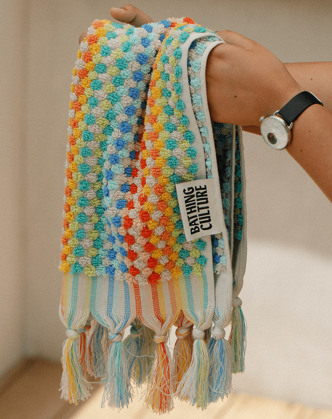 Bathing Culture Organic Cosmic Rainbow Towel (Vibrant)