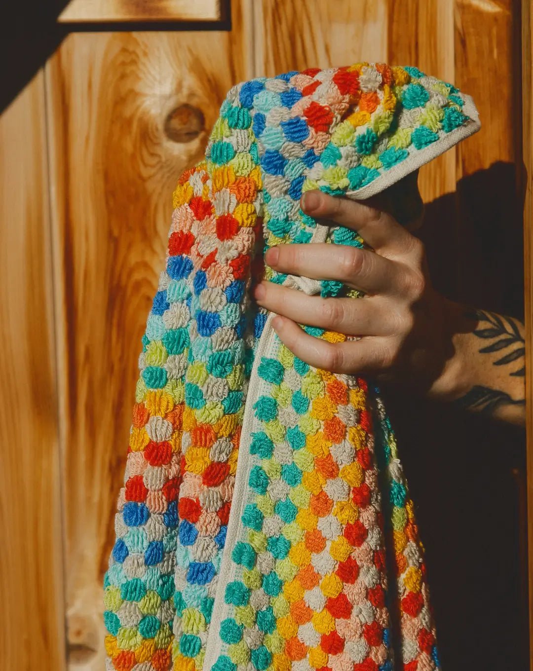 Bathing Culture Organic Cosmic Rainbow Towel (Vibrant)