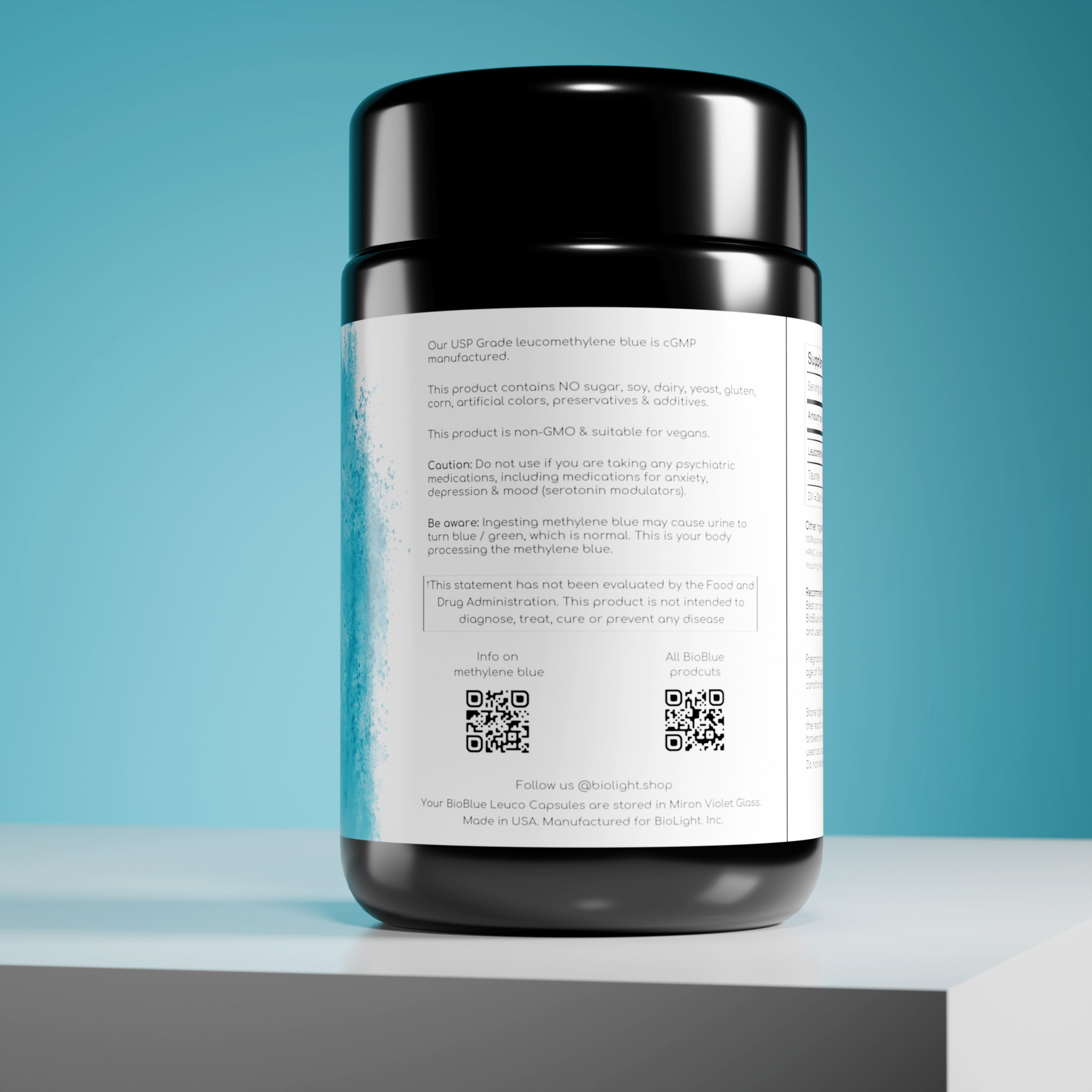 BioLight BioBlue Leuco Capsules - Enhanced Brain & Mitochondrial Support with 100% Plant-Derived Ingredients