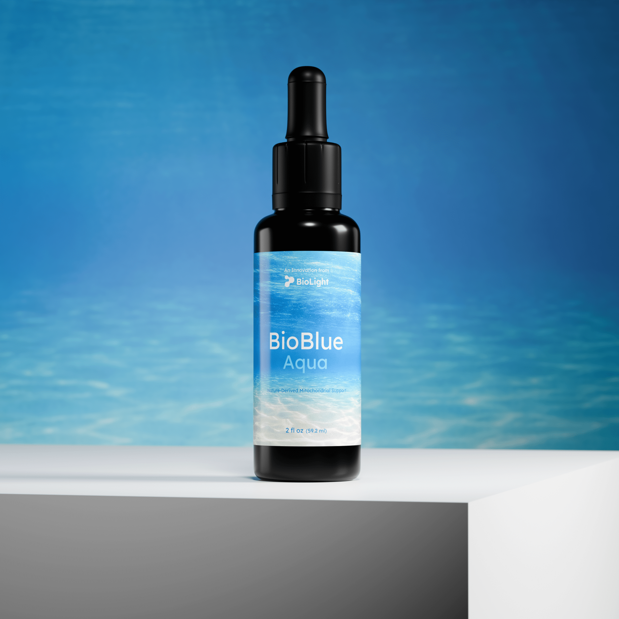 BioLight BioBlue Aqua | Nature - Derived Mitochondrial + Energy Support | Organic Blue Spirulina