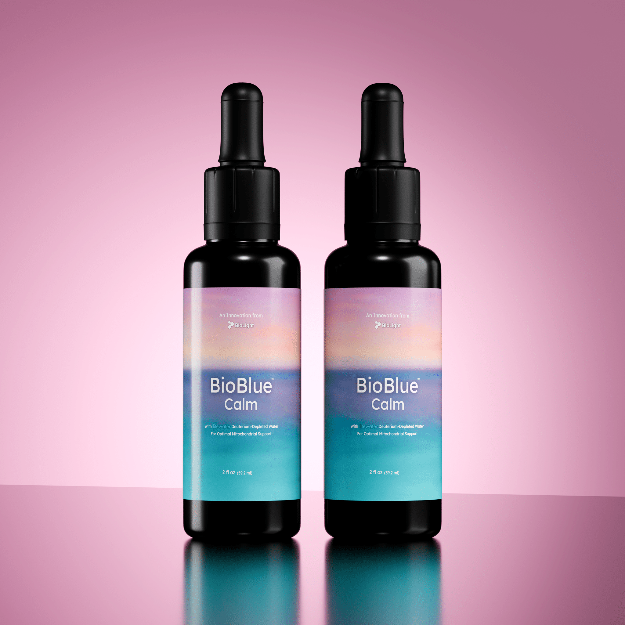 BioLight BioBlue Calm: Methylene Blue for Relaxation & Sleep w/ Litewater Deuterium - Depleted Water | Calming Herbal & Mineral Blend | 1% Solution, USP Grade