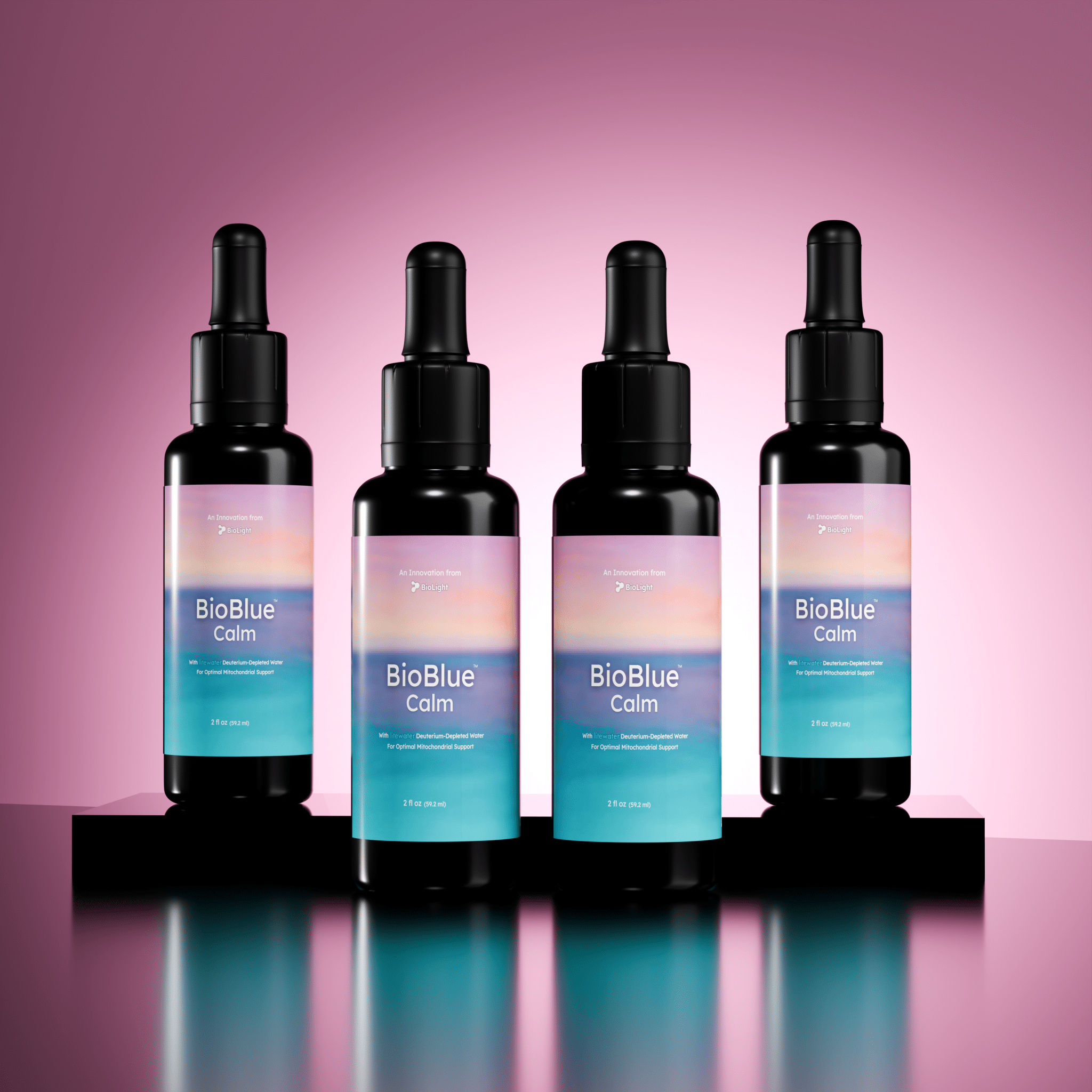 BioLight BioBlue Calm: Methylene Blue for Relaxation & Sleep w/ Litewater Deuterium - Depleted Water | Calming Herbal & Mineral Blend | 1% Solution, USP Grade