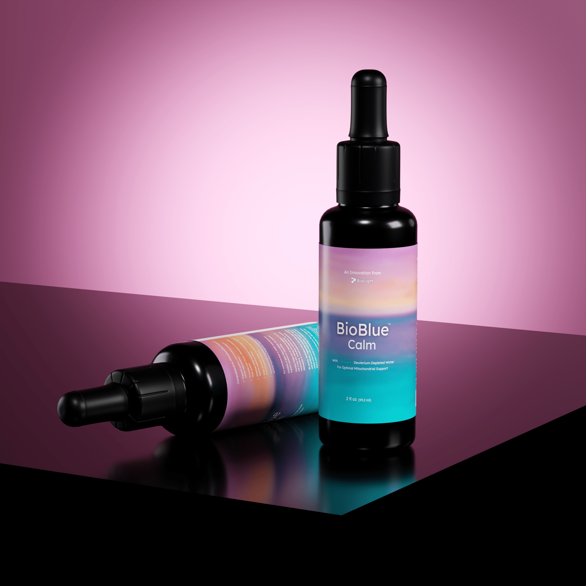 BioLight BioBlue Calm: Methylene Blue for Relaxation & Sleep w/ Litewater Deuterium - Depleted Water | Calming Herbal & Mineral Blend | 1% Solution, USP Grade