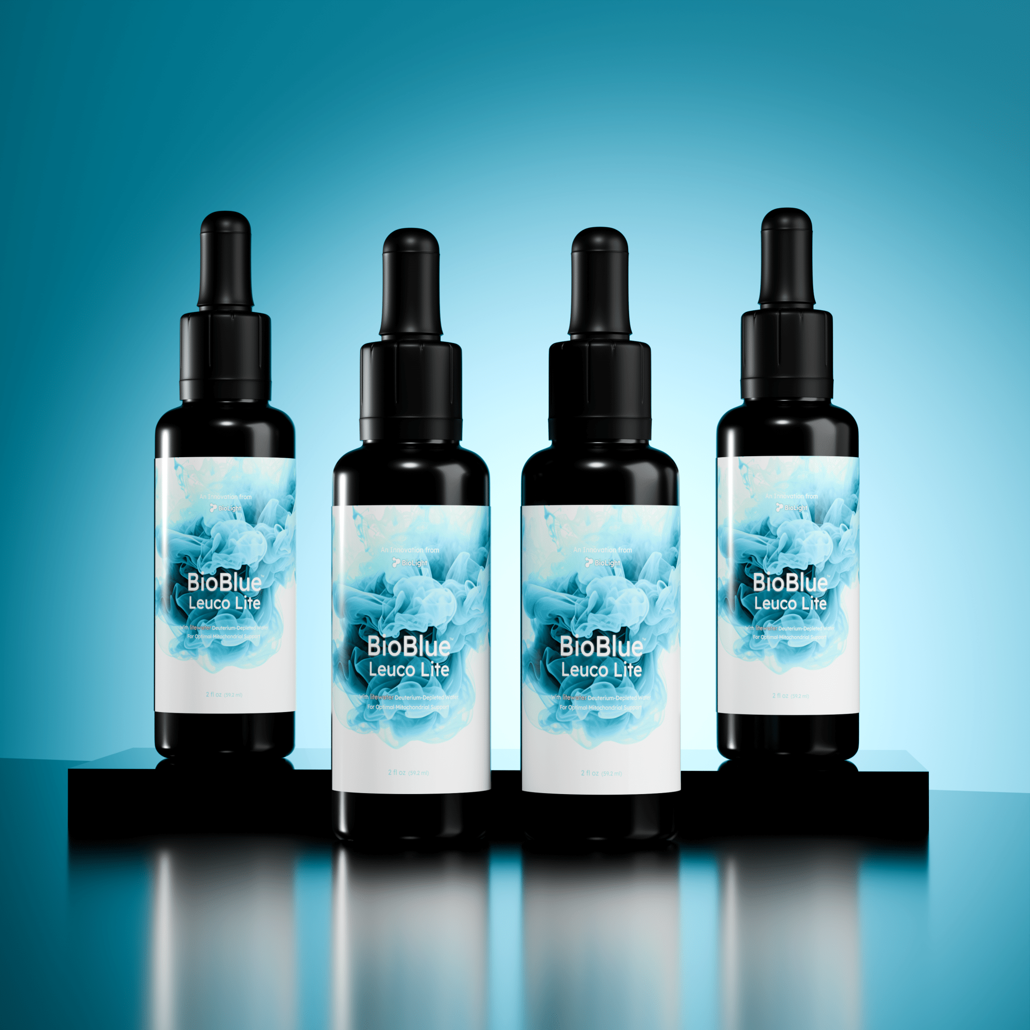 BioLight BioBlue Leuco Lite: Rapidly Absorbed Leucomethylene Blue w/ Litewater (Deuterium - Depleted Water) for Enhanced Brain & Mitochondrial Support | Wellness & Longevity Supplement | 1% Solution, USP Grade