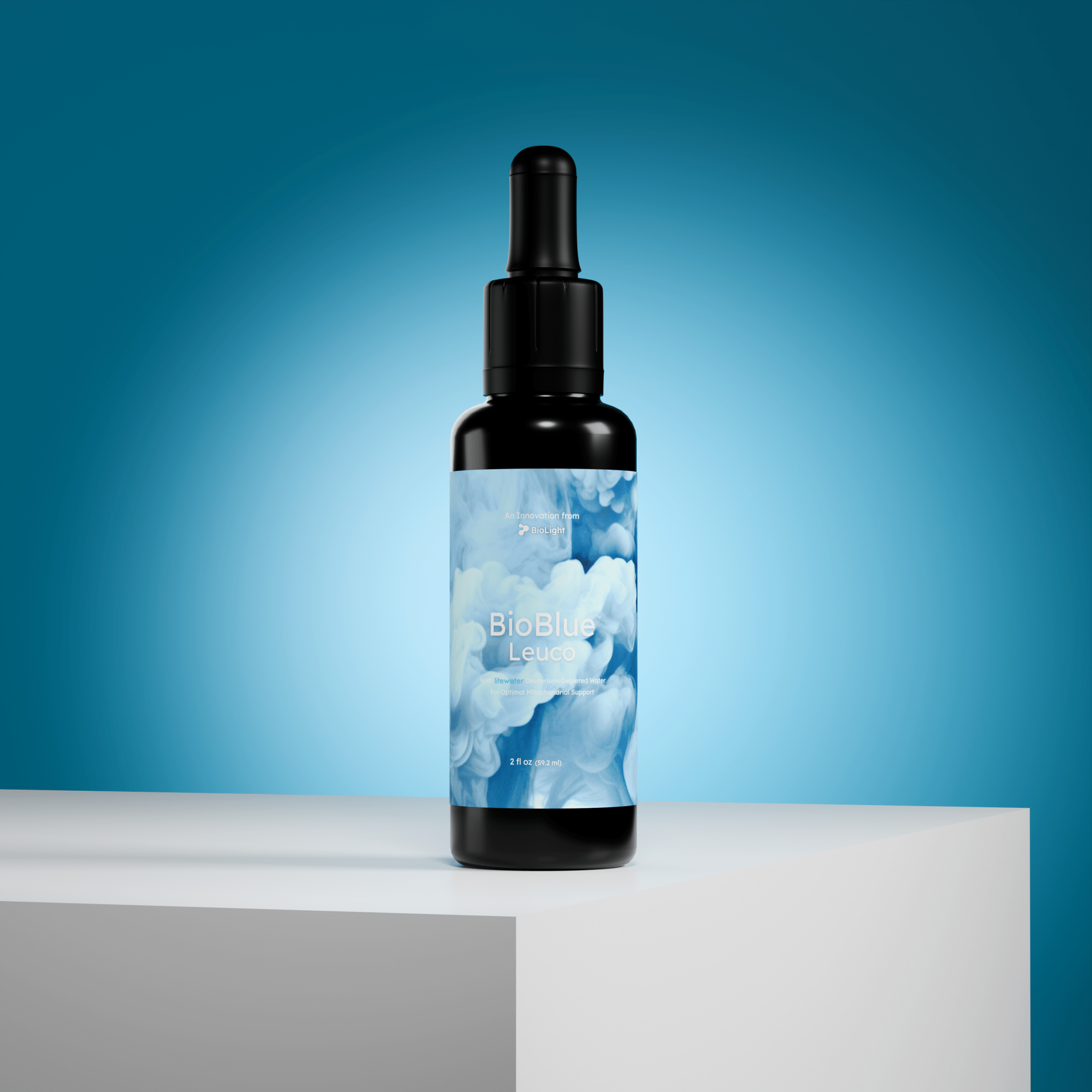 BioLight BioBlue Leuco: Rapidly - Absorbed Leucomethylene Blue w/ Litewater Deuterium - Depleted Water | Enhanced Brain & Mitochondrial Support | 1% Solution, USP Grade