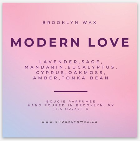 Brooklyn Wax Modern Love Scented Candle 11.5oz
