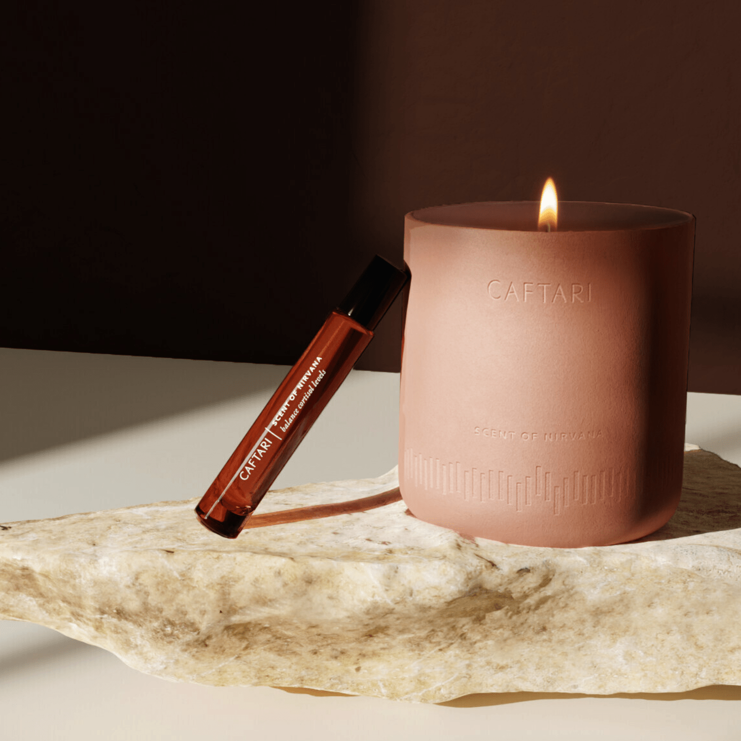 Caftari Scent of Nirvana Rollerball + Candle Bundle