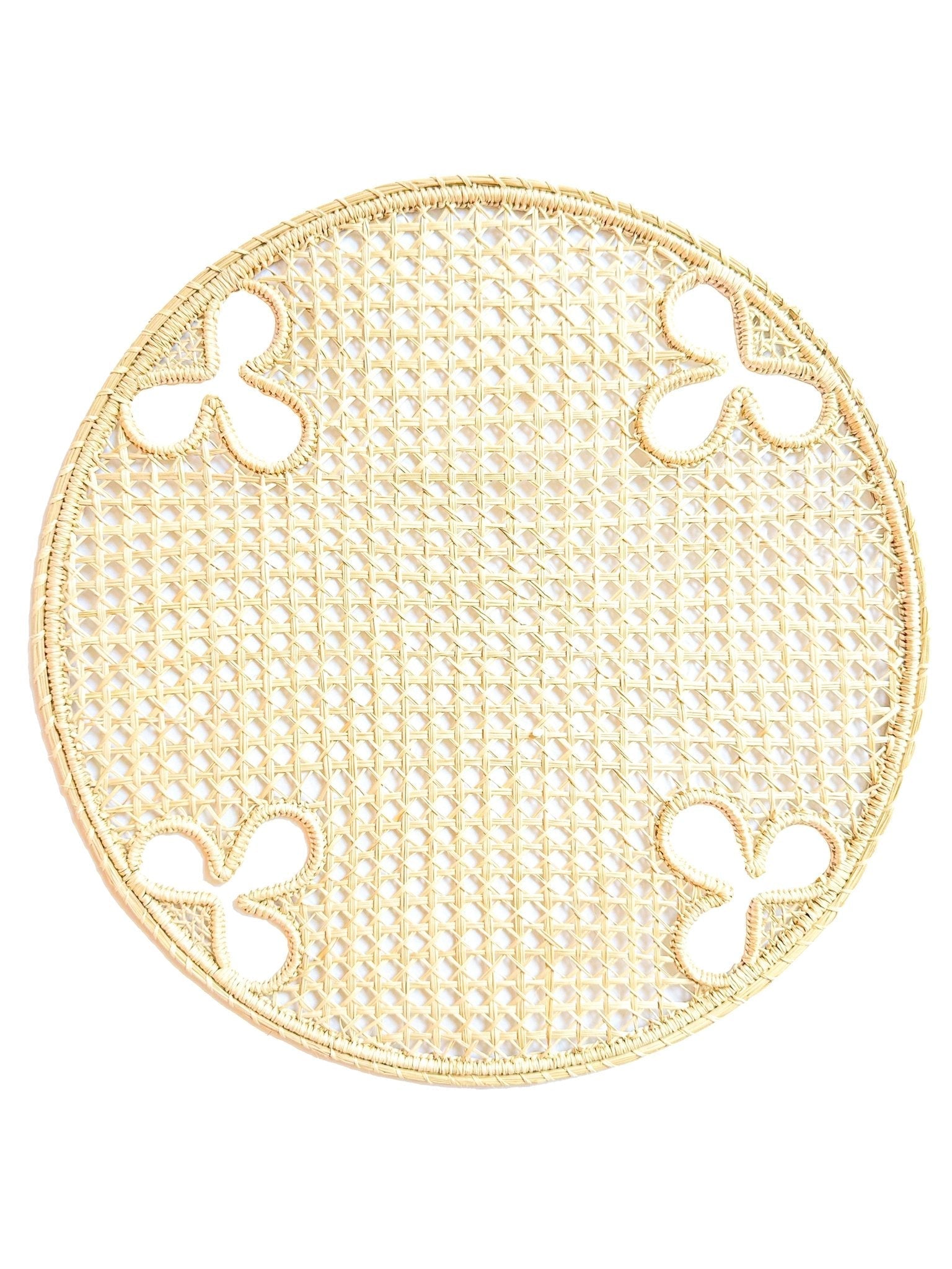 Casa Stilo Handwoven Olive Motif Iraca Charger