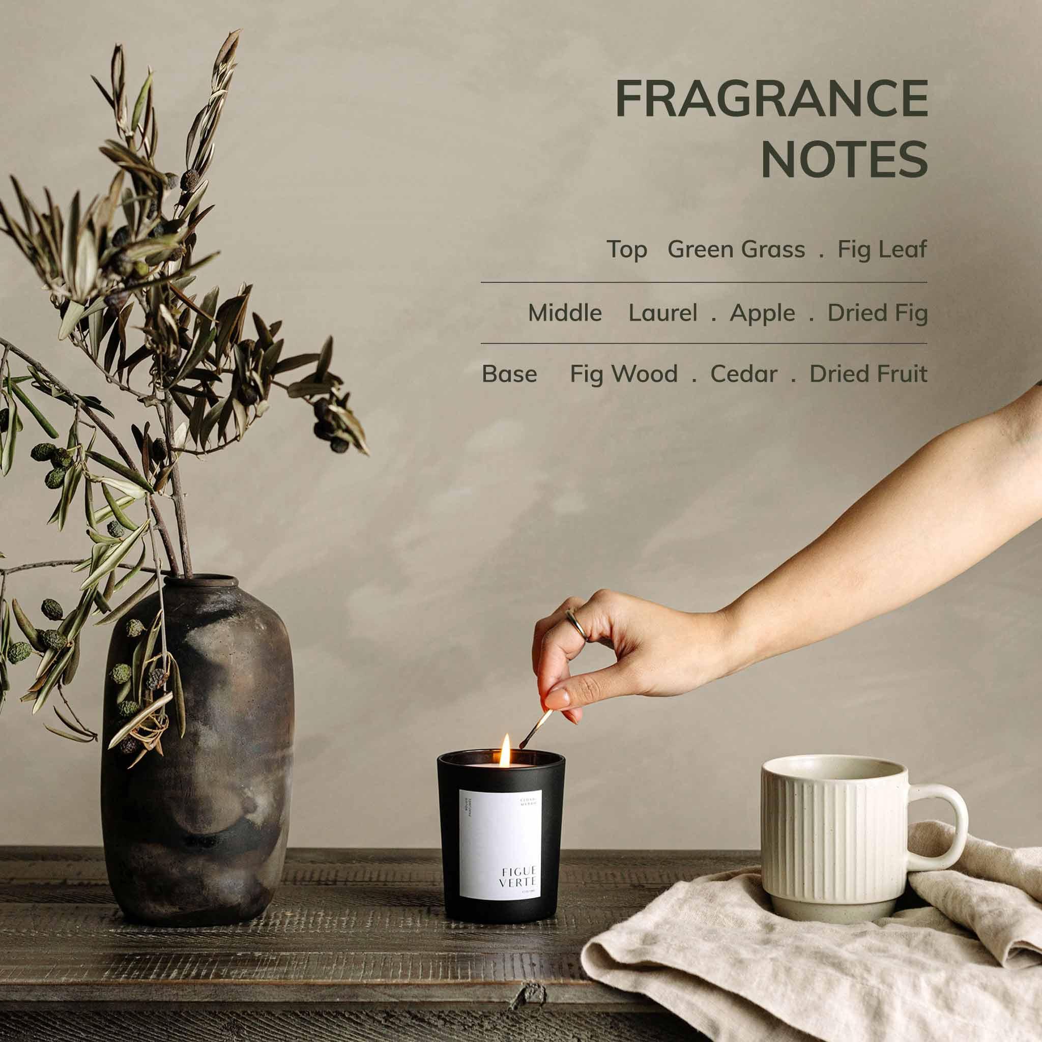 CEDAR AND MYRRH Bougie Parfumée Figue Verte