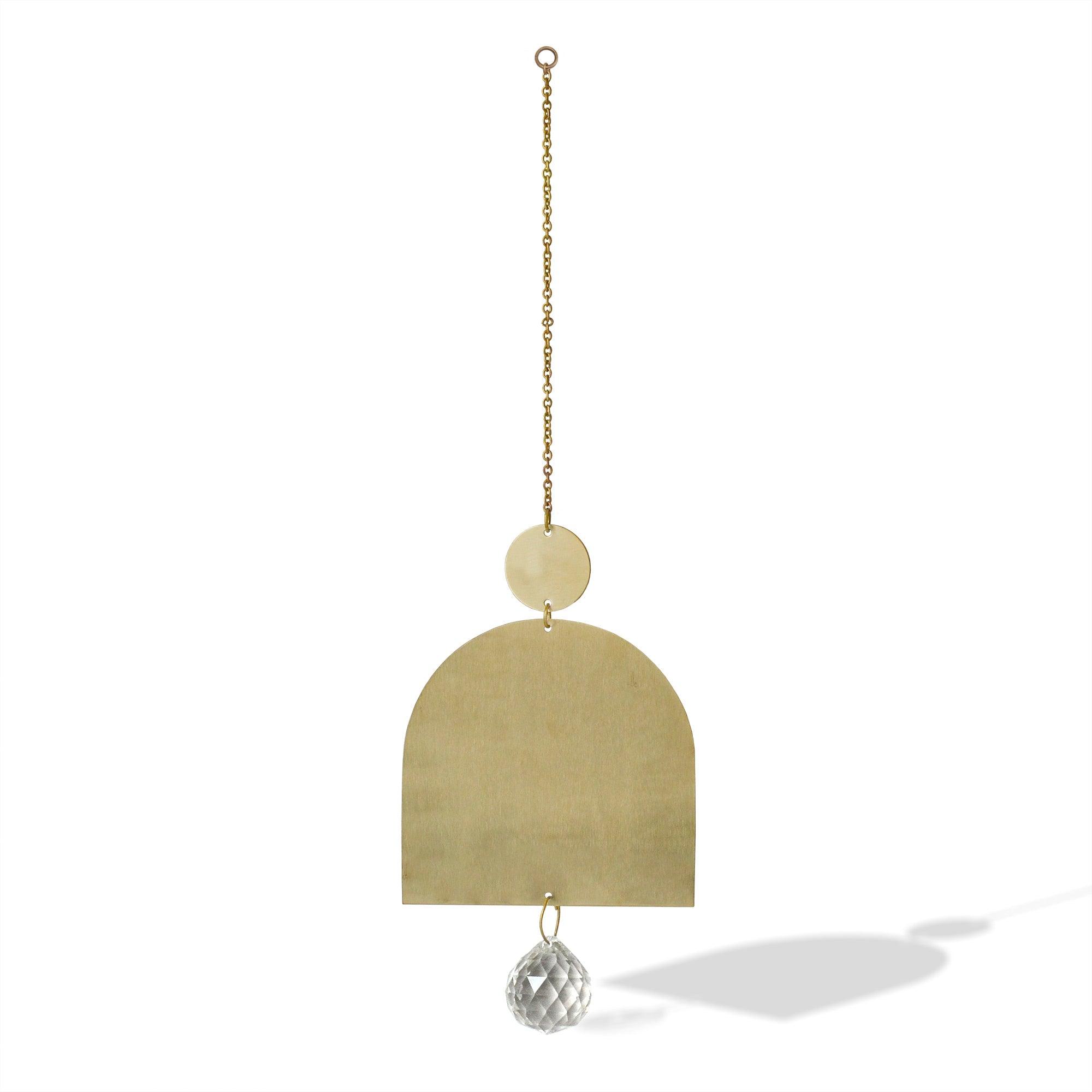 CEDAR AND MYRRH Brass Arch and Crystal Suncatcher