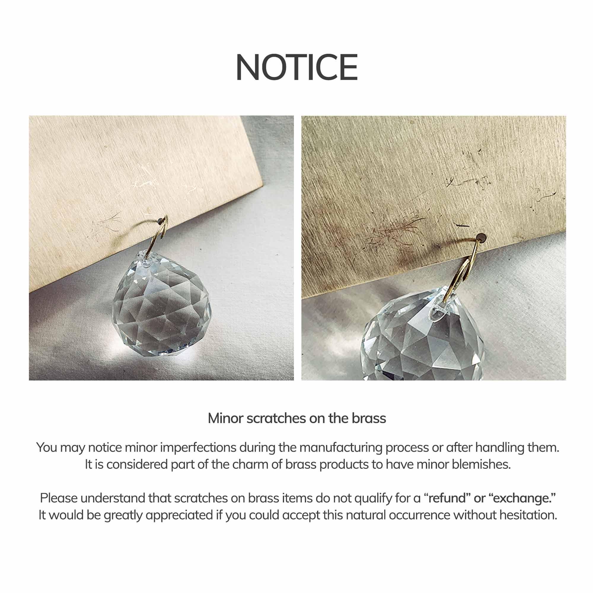 CEDAR AND MYRRH Brass Sunrise and Crystal Suncatcher