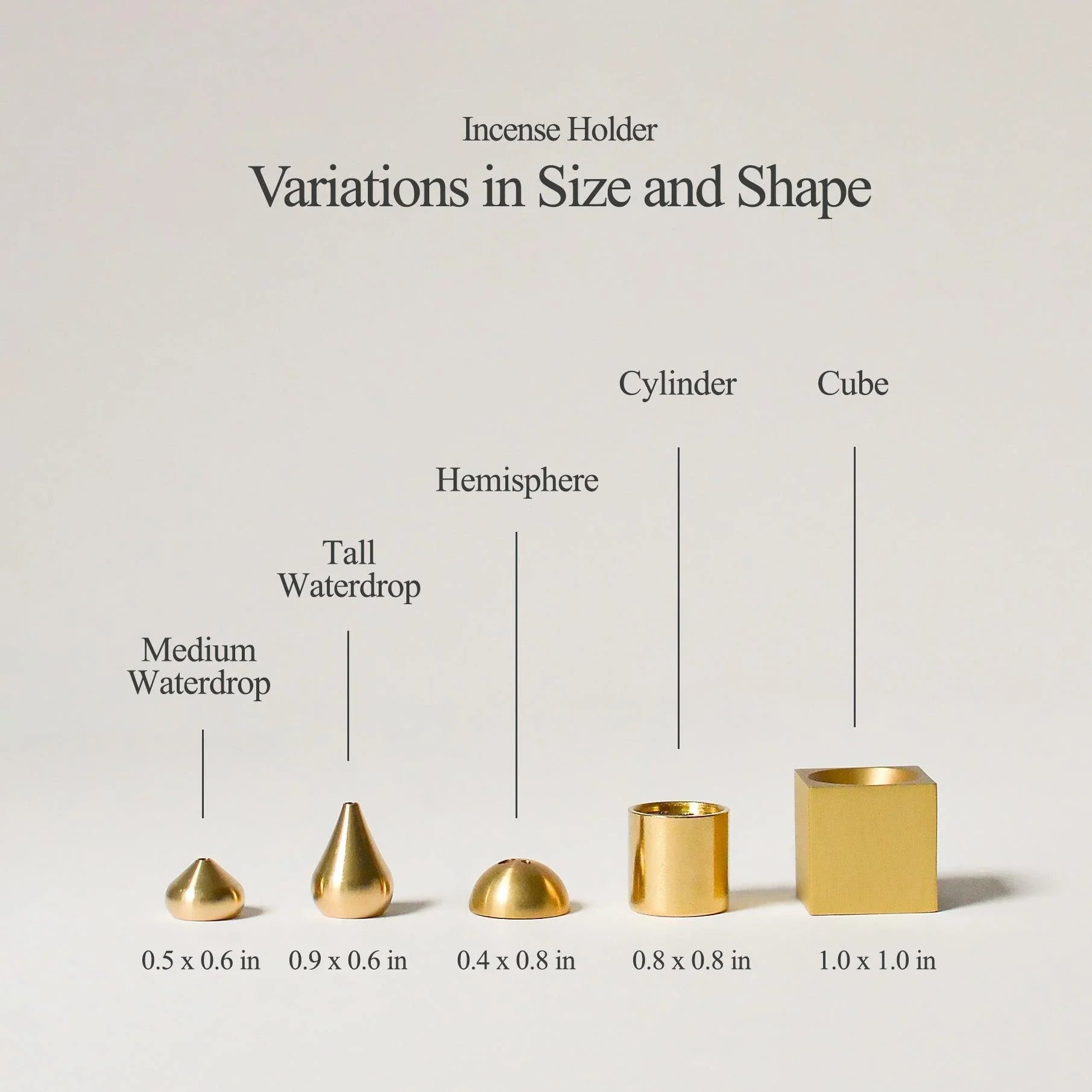 CEDAR AND MYRRH Cubic Brass Incense Holder