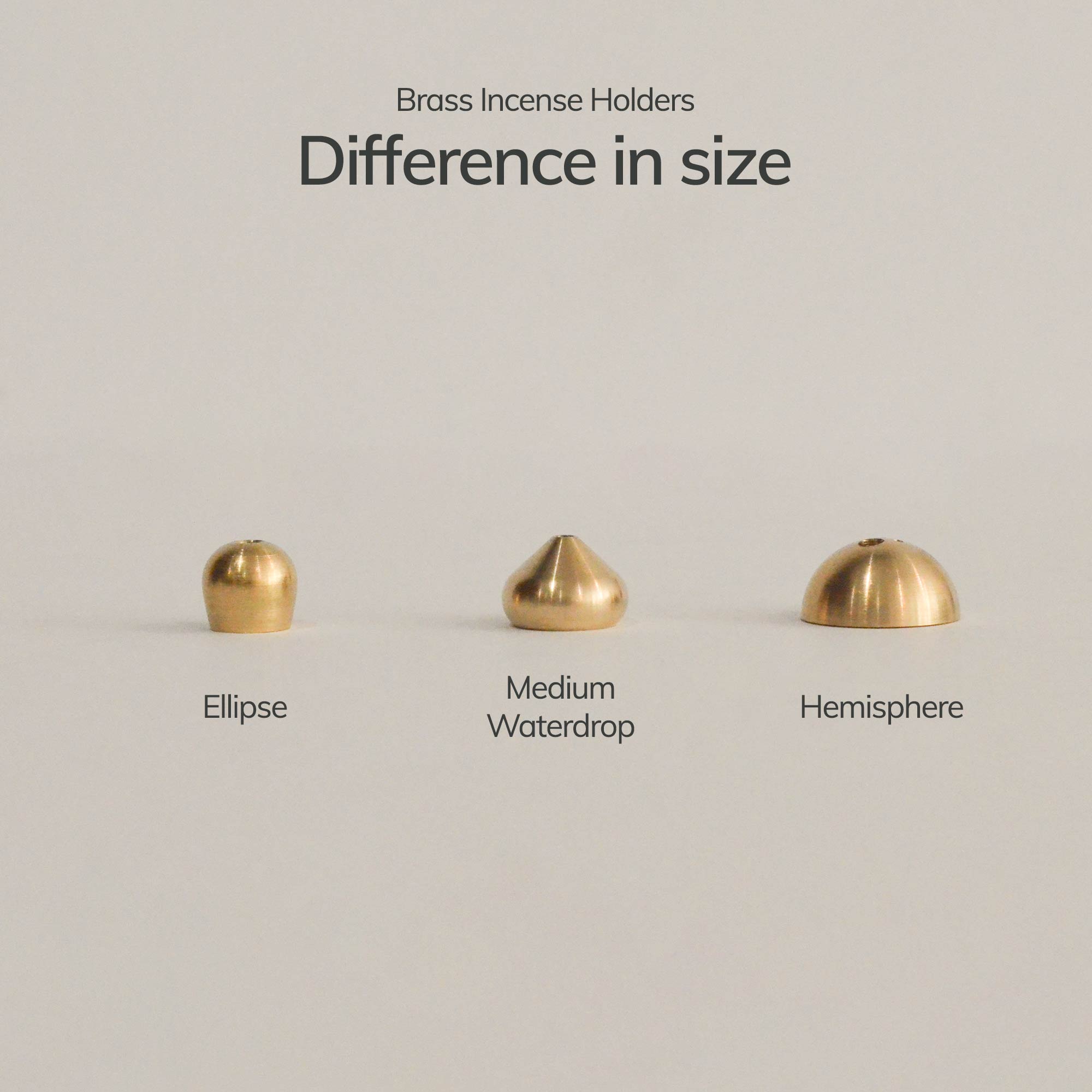 CEDAR AND MYRRH Ellipse Brass Incense Holder