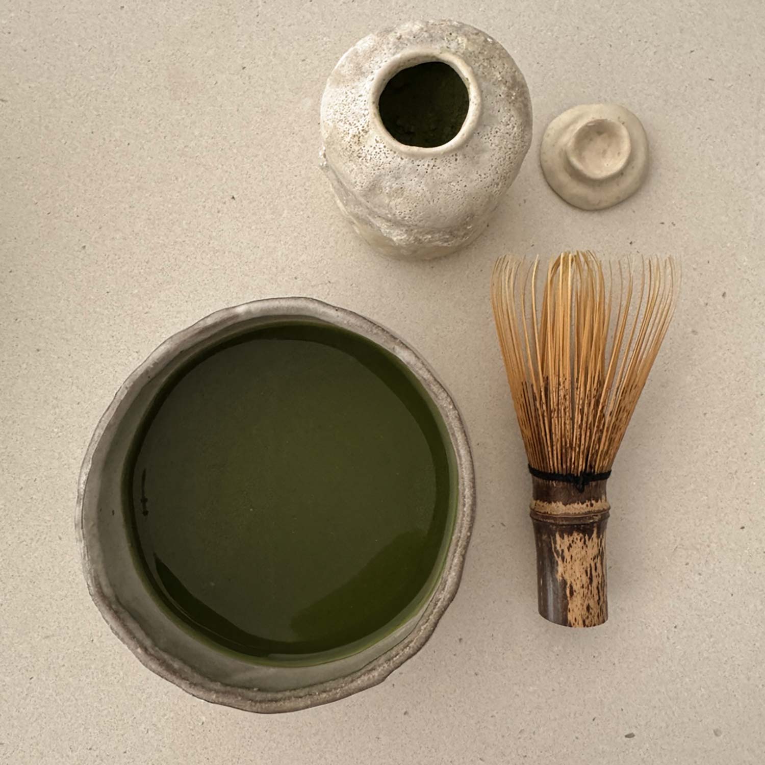 CEDAR AND MYRRH Matcha Sand Ceramic Bowl