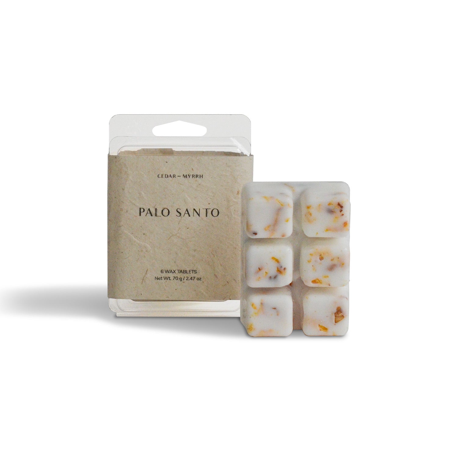 CEDAR AND MYRRH Natural Palo Santo Scented Wax Melts | 6 Cubes